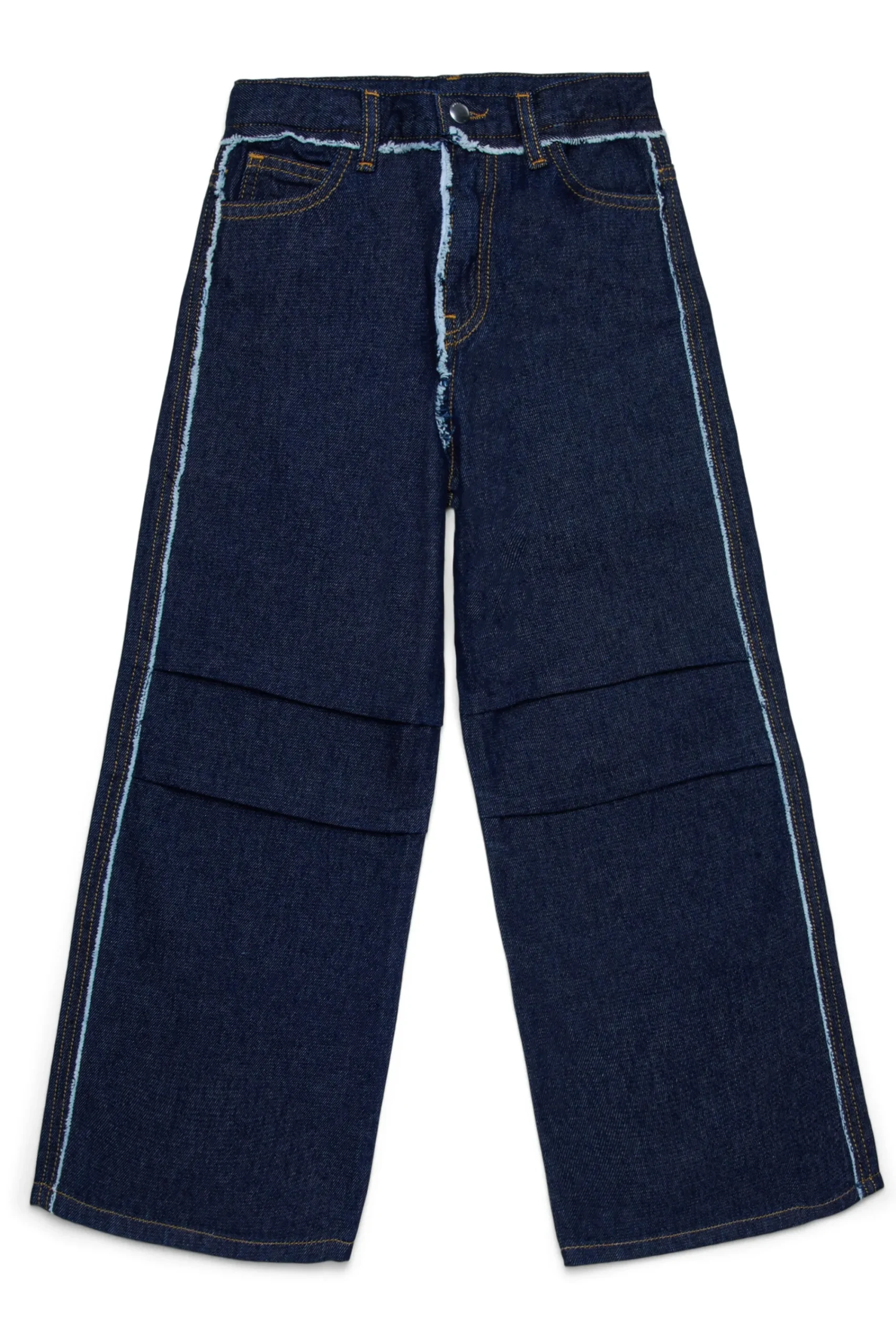 Jeans | Party Looks>MARNI Dark jeans with frayed details blue denim