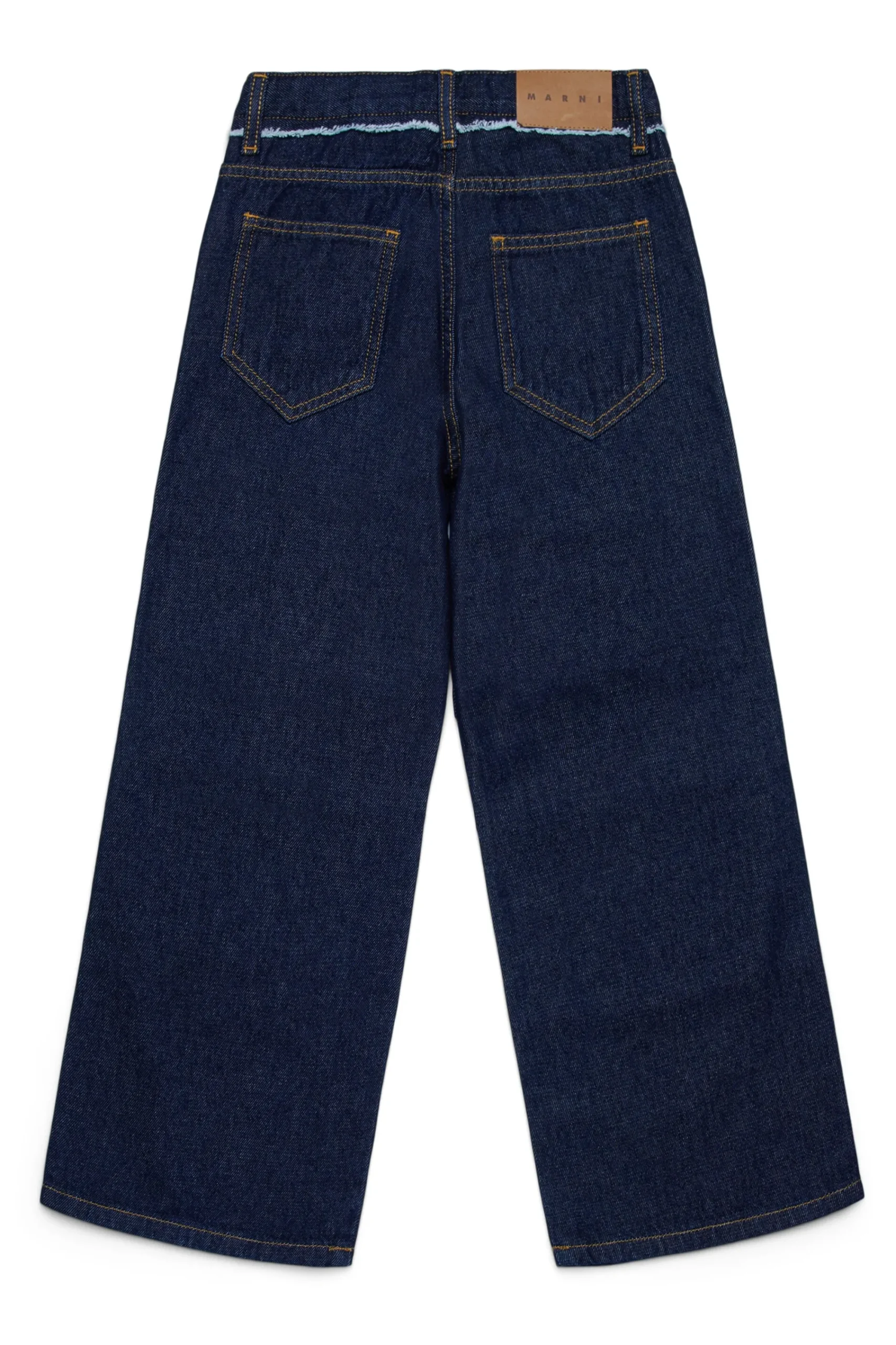 Jeans | Party Looks>MARNI Dark jeans with frayed details blue denim