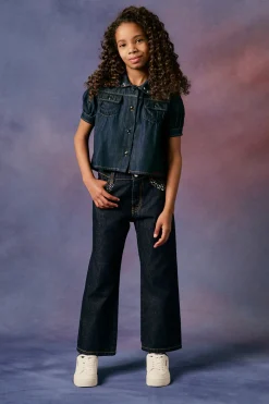 Jeans>MARNI Dark jeans with Rhinestones blue denim