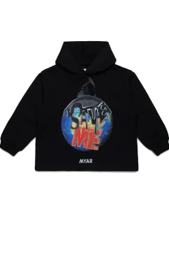 Sweatshirts | Sweatshirts>MYAR Deadstock cotton sweatshirt with Save me graphics black