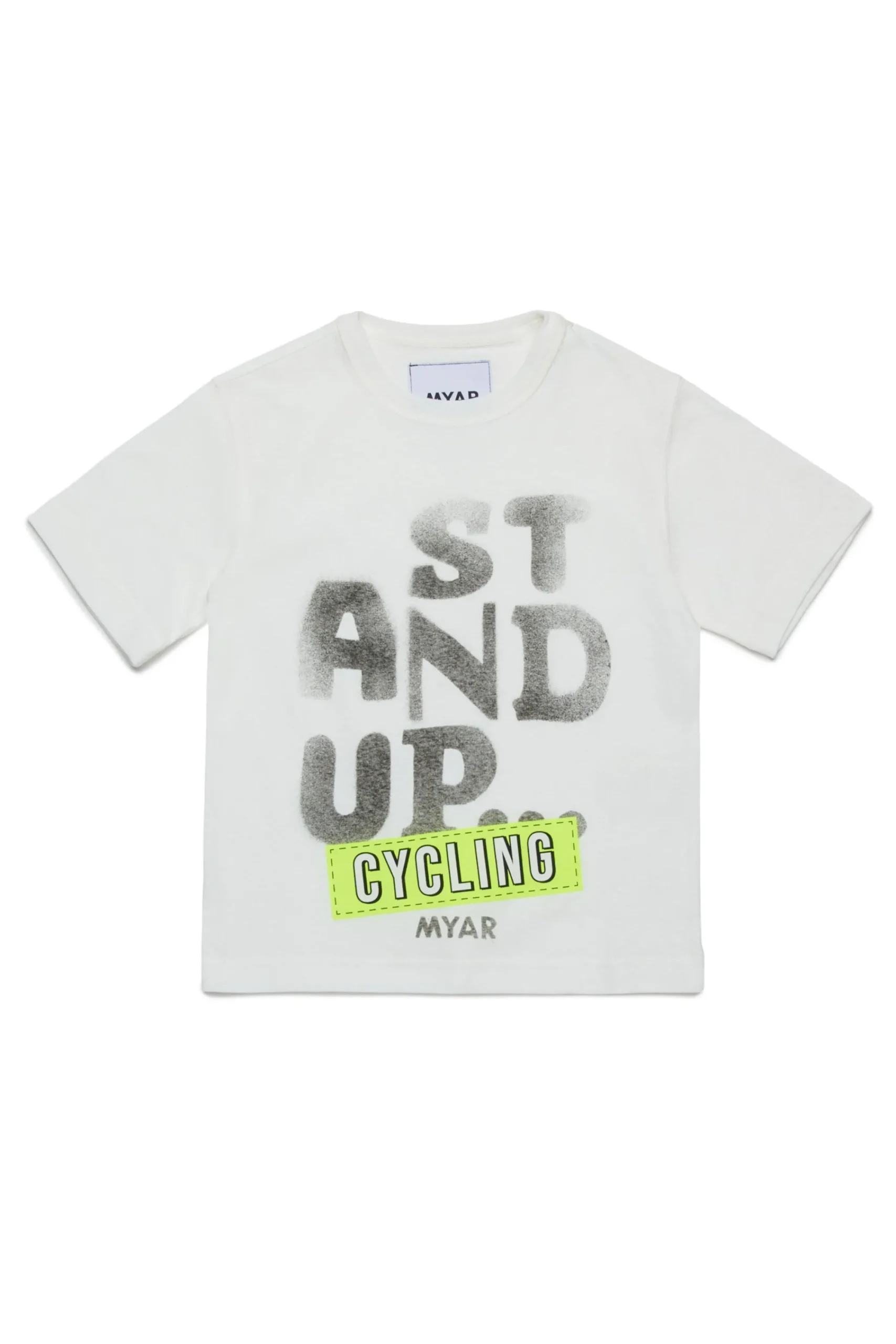T-Shirts | T-Shirts>MYAR Deadstock cotton T-shirt with Stand up graphics off white