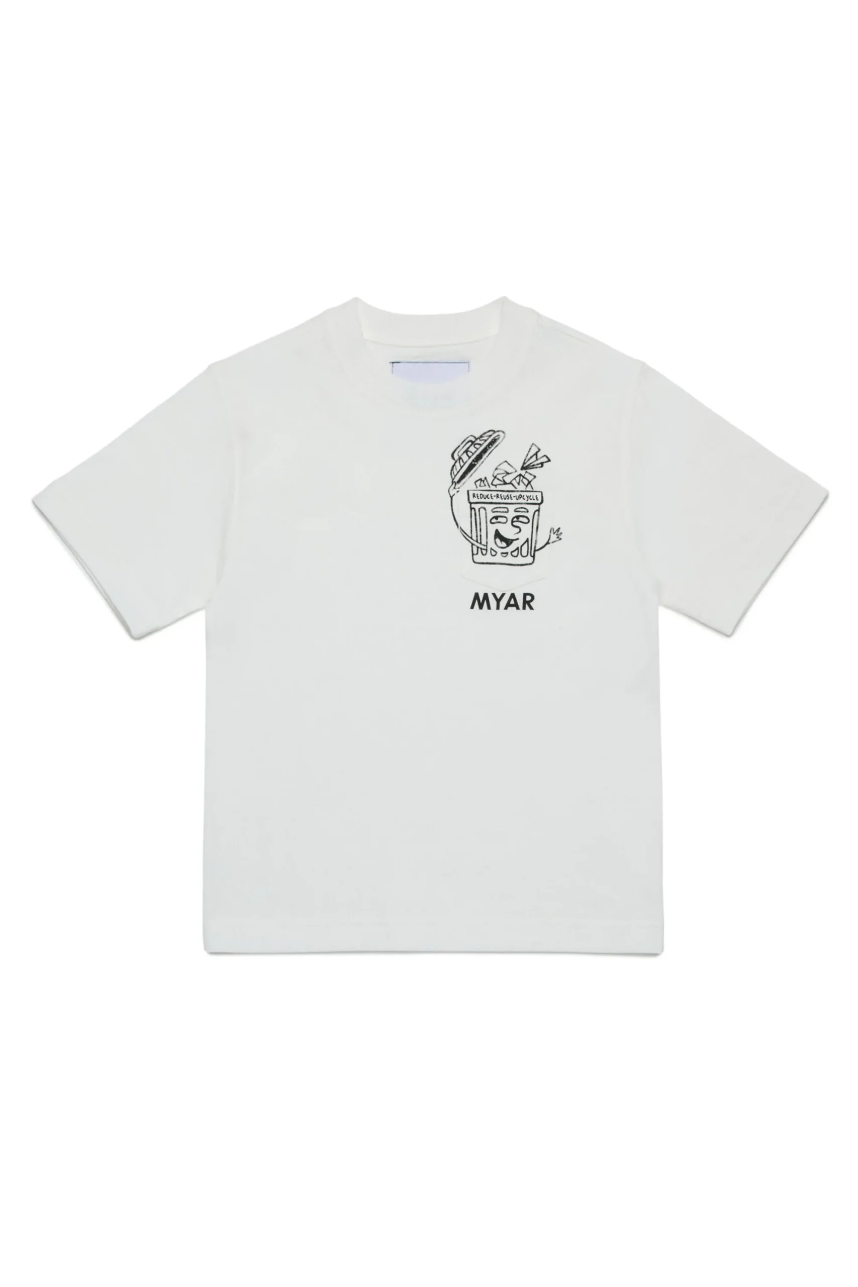 T-Shirts | T-Shirts>MYAR Deadstock cotton T-shirt with pocket and Reuse graphics off white