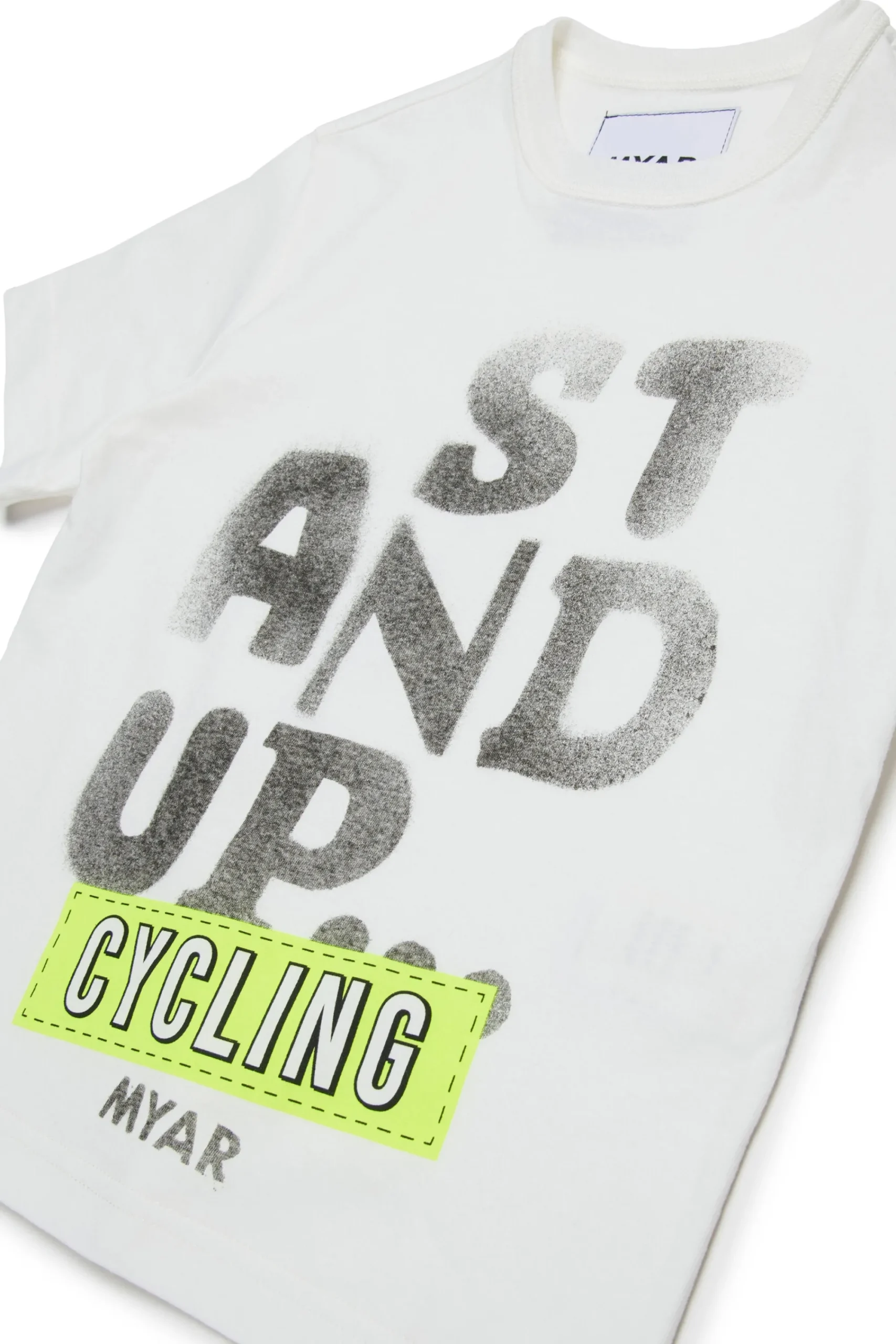 T-Shirts | T-Shirts>MYAR Deadstock cotton T-shirt with Stand up graphics off white