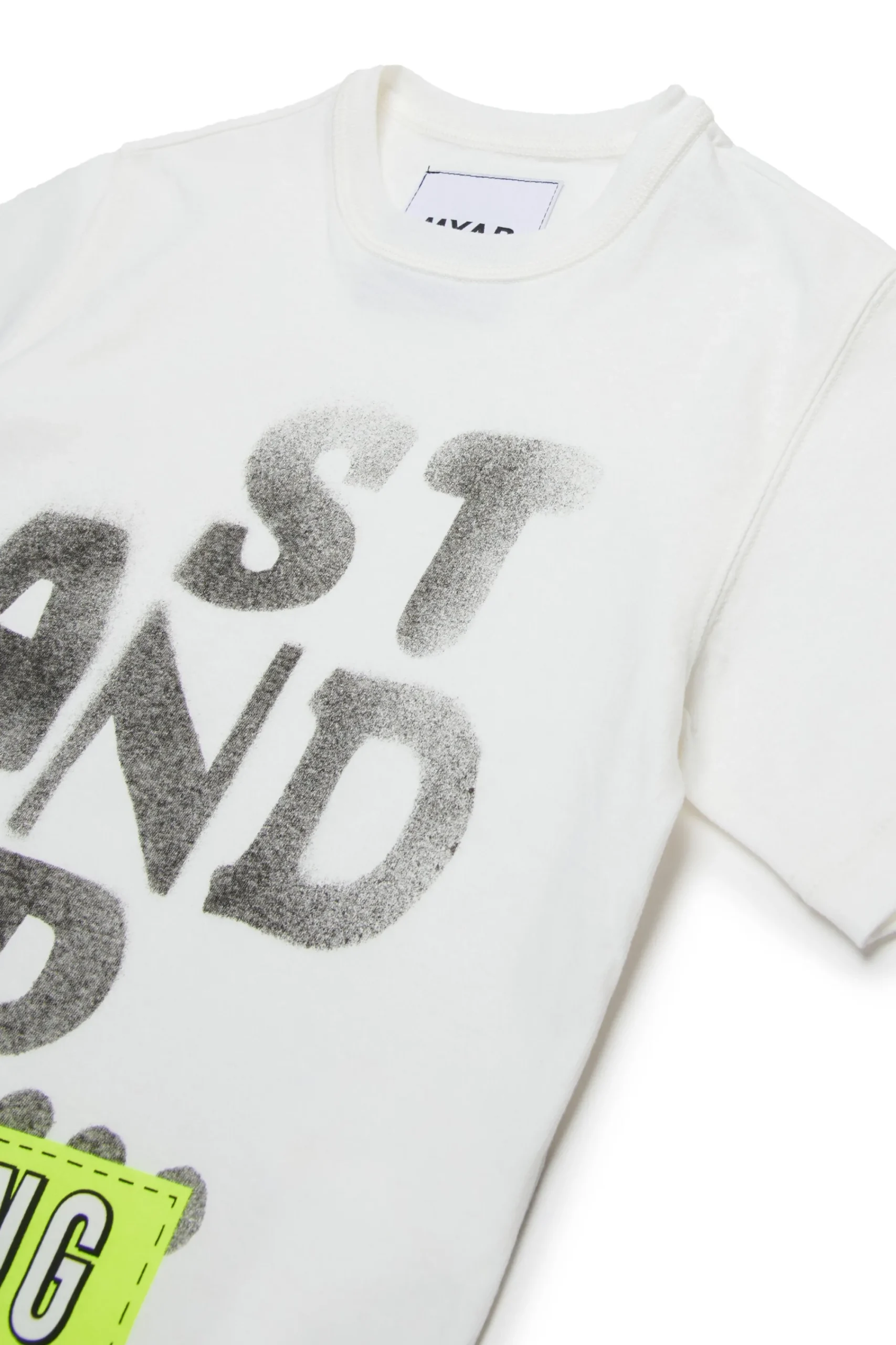 T-Shirts | T-Shirts>MYAR Deadstock cotton T-shirt with Stand up graphics off white