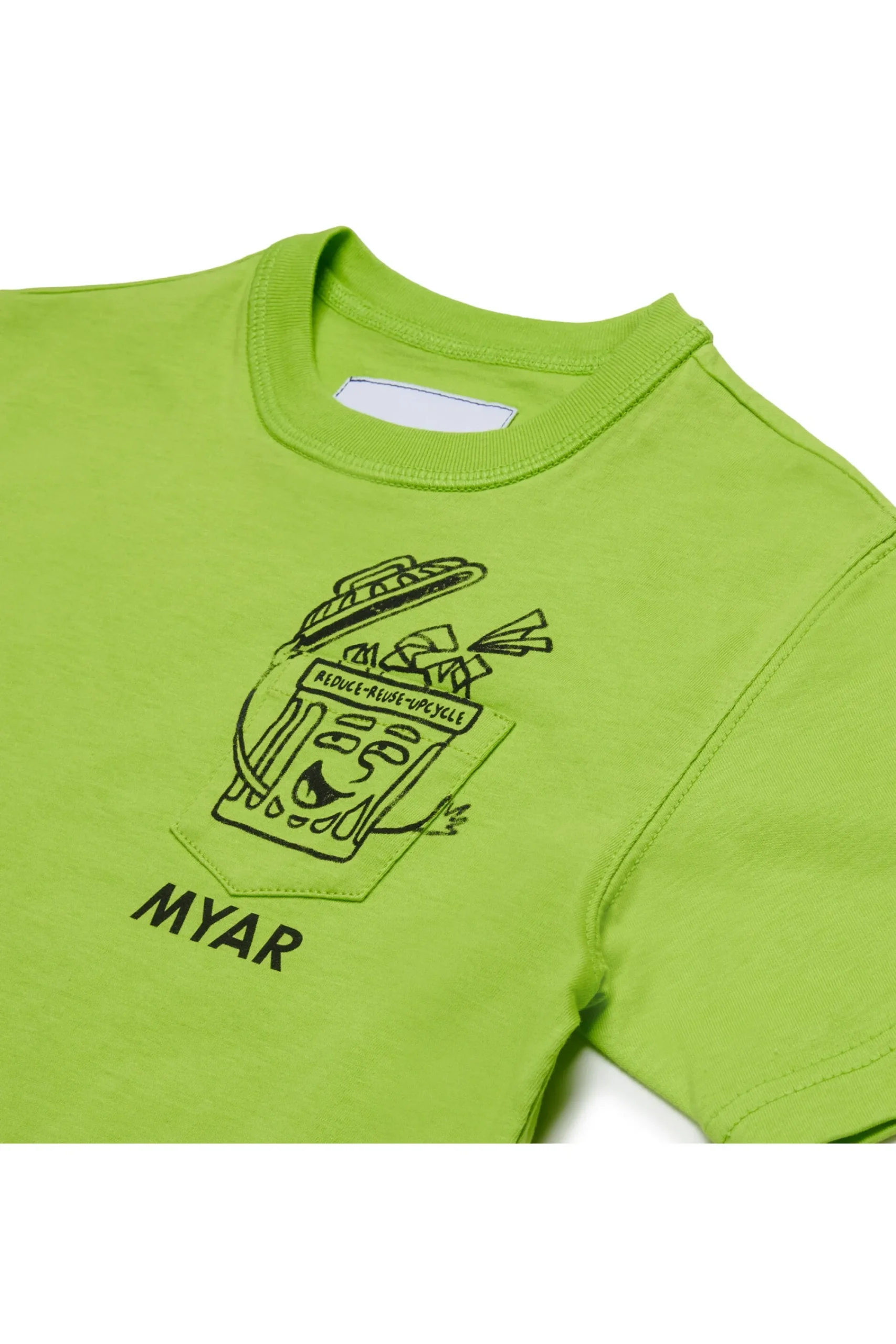 T-Shirts | T-Shirts>MYAR Deadstock cotton T-shirt with pocket slime green