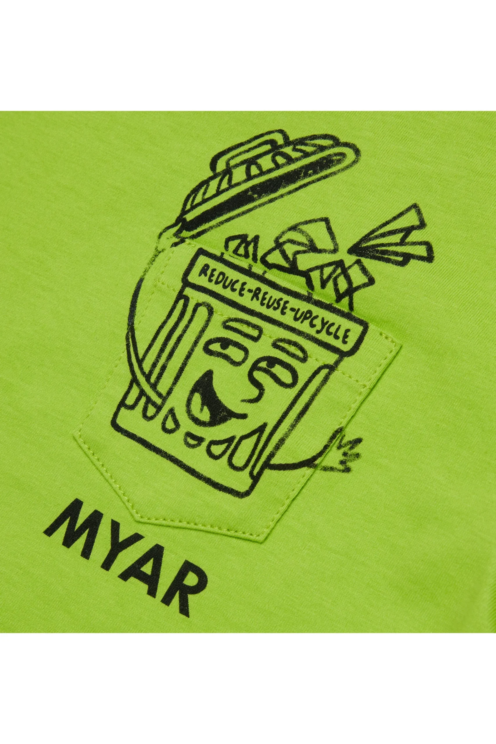T-Shirts | T-Shirts>MYAR Deadstock cotton T-shirt with pocket slime green