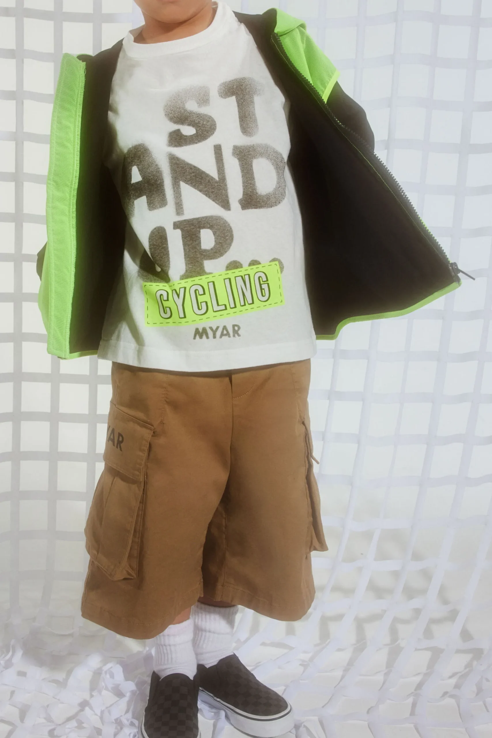 T-Shirts | T-Shirts>MYAR Deadstock cotton T-shirt with Stand up graphics off white