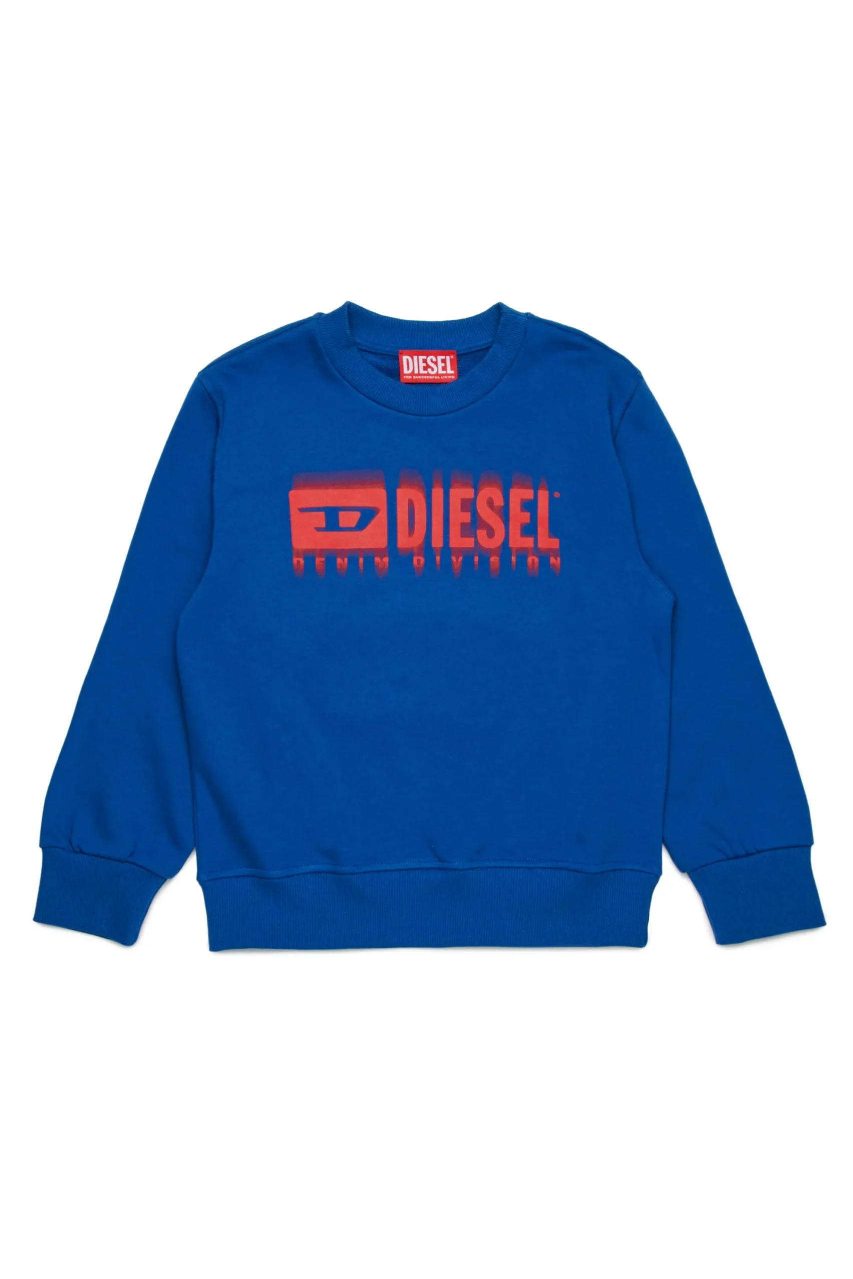 Sweatshirts>DIESEL Degradé branded crew-neck sweatshirt bluette