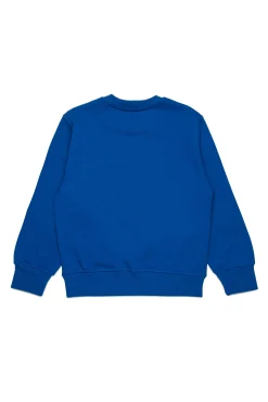 Sweatshirts>DIESEL Degradé branded crew-neck sweatshirt bluette