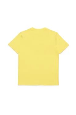 Activewear | Activewear>DIESEL Degradé branded T-shirt canary yellow