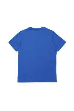 Activewear | Activewear>DIESEL Degradé branded T-shirt bright bluette