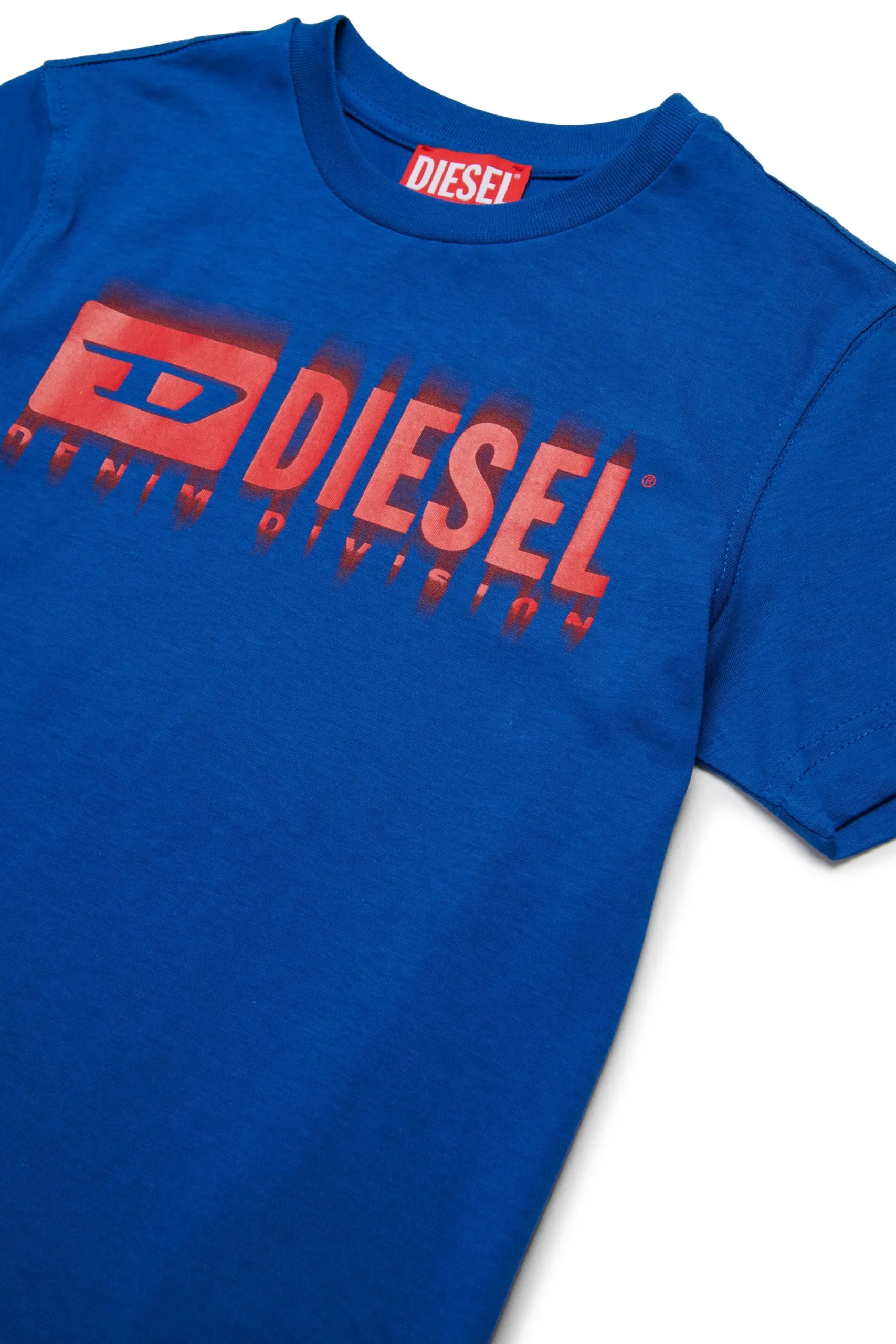 T-Shirts>DIESEL Degradé branded T-shirt bluette