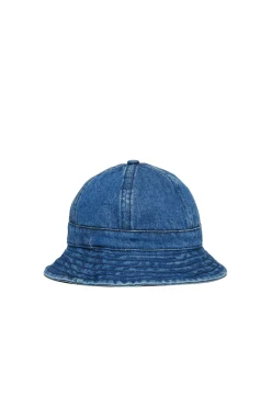 Accessories | Oval D By Diesel>DIESEL Denim fisherman hat with Oval D patch blue denim