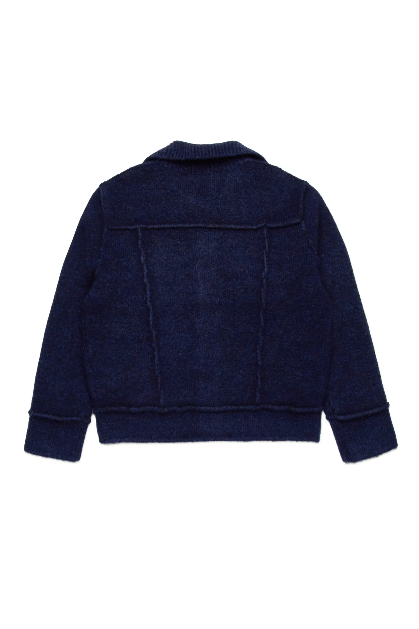 Jackets And Padded Jackets | Jackets And Padded Jackets>DSQUARED2 Denim-effect knitted jacket deep blue