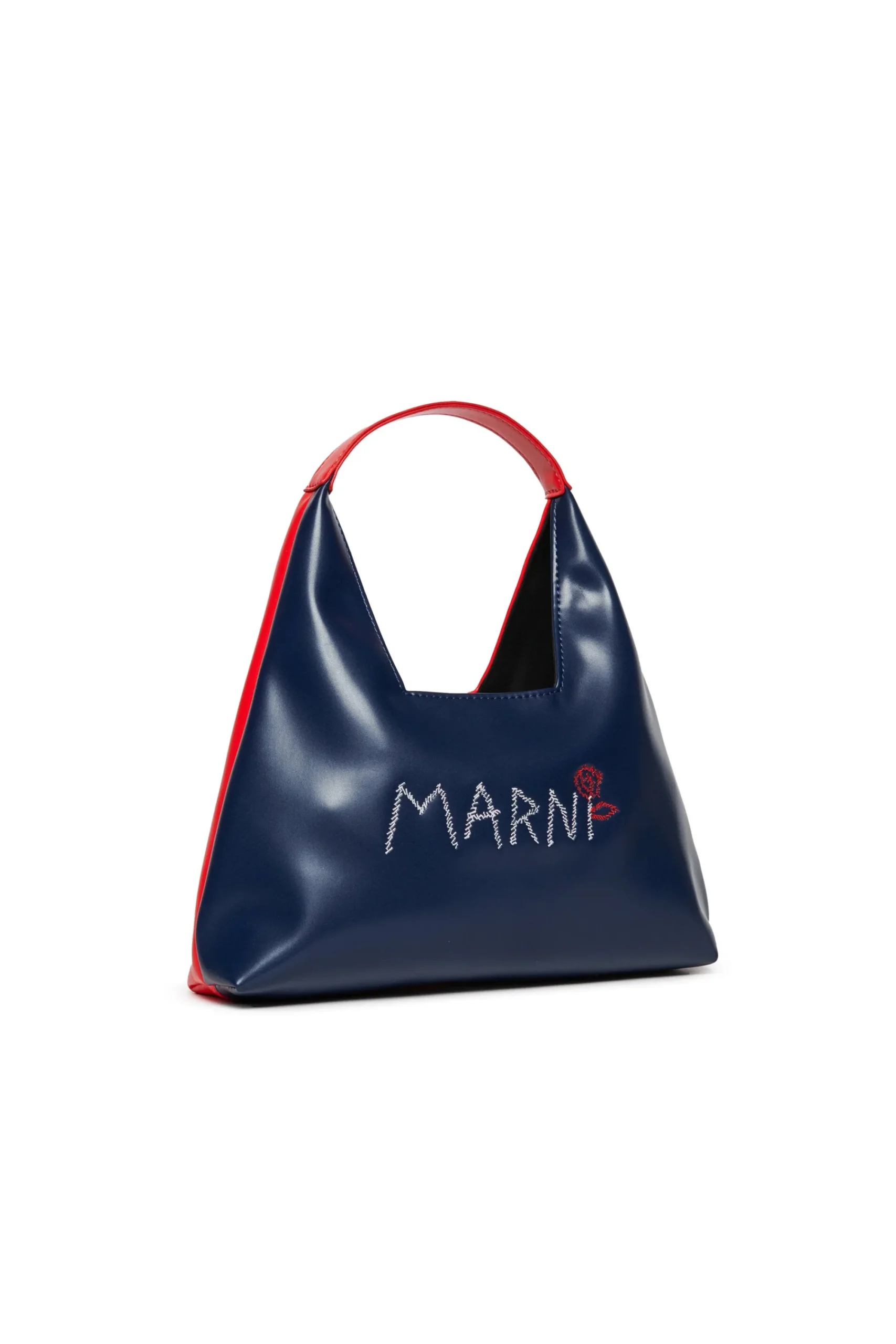 Bags And Backpacks | Logomania>MARNI Diamond bag branded with Flower logo blue navy
