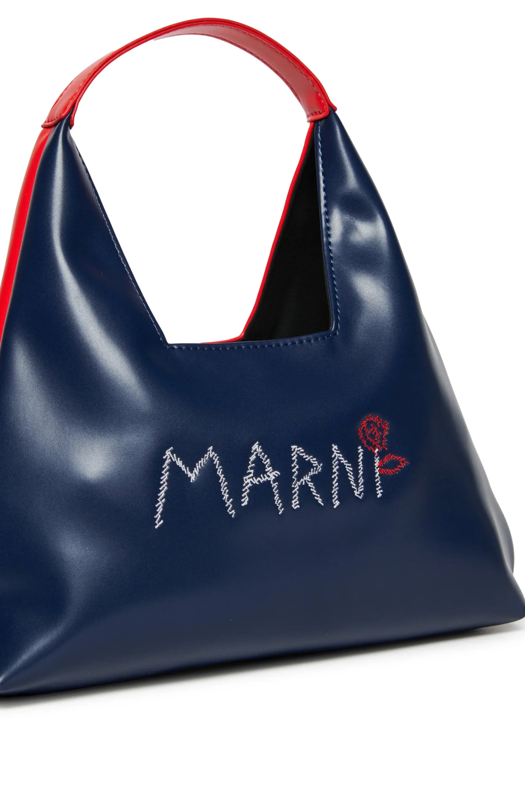 Bags And Backpacks | Logomania>MARNI Diamond bag branded with Flower logo blue navy