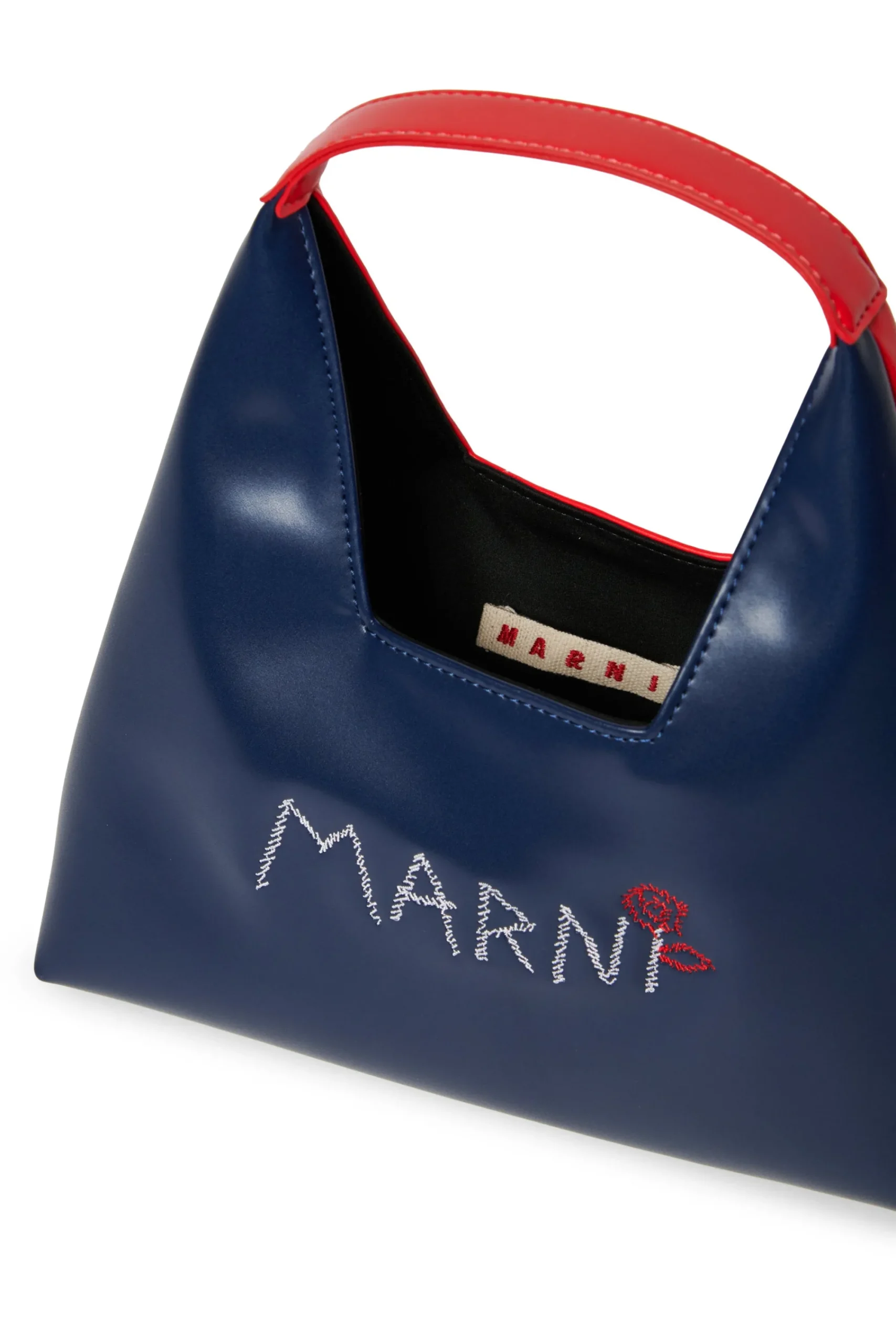 Bags And Backpacks | Logomania>MARNI Diamond bag branded with Flower logo blue navy