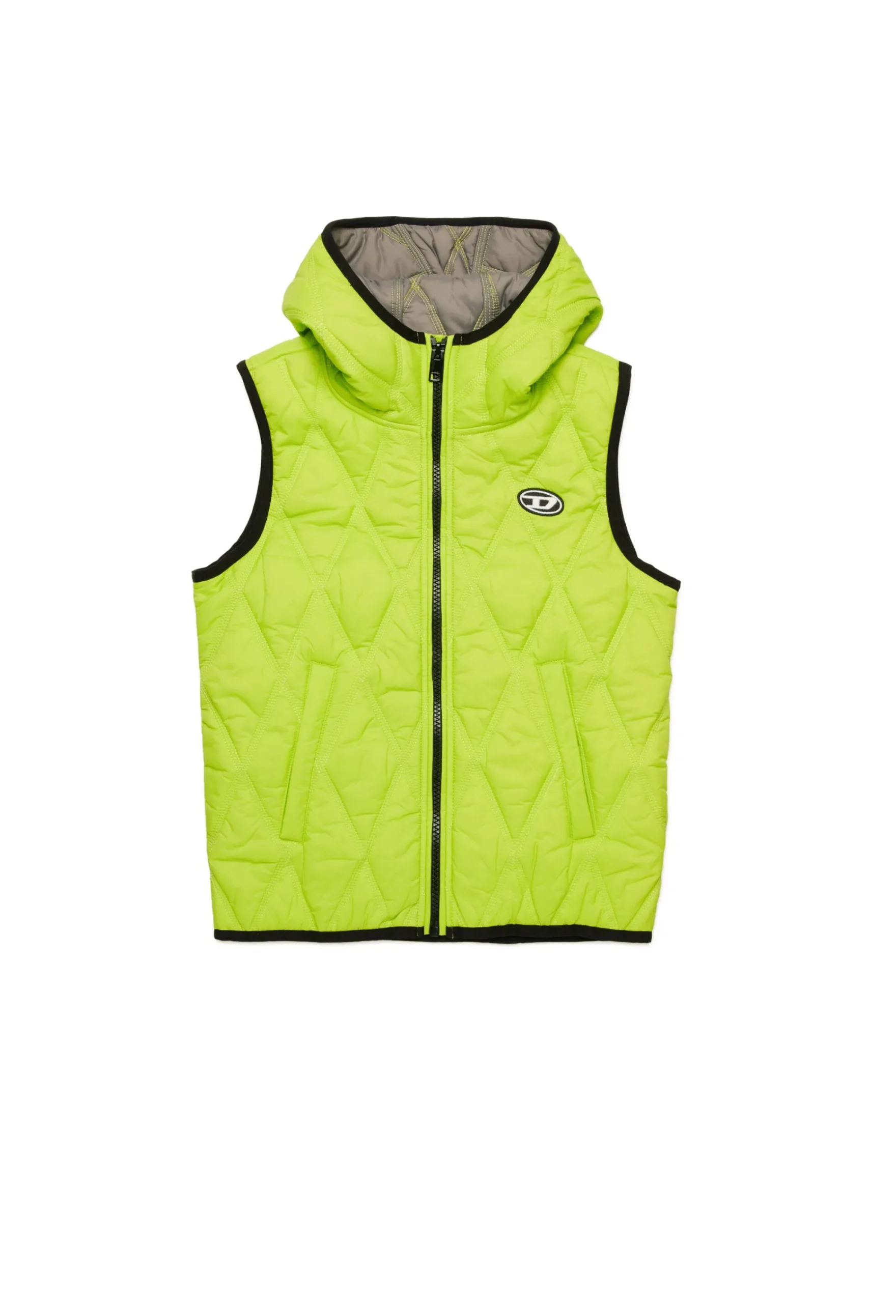 Jackets And Padded Jackets | Jackets And Padded Jackets>DIESEL Diamond quilted lightweight vest slime green