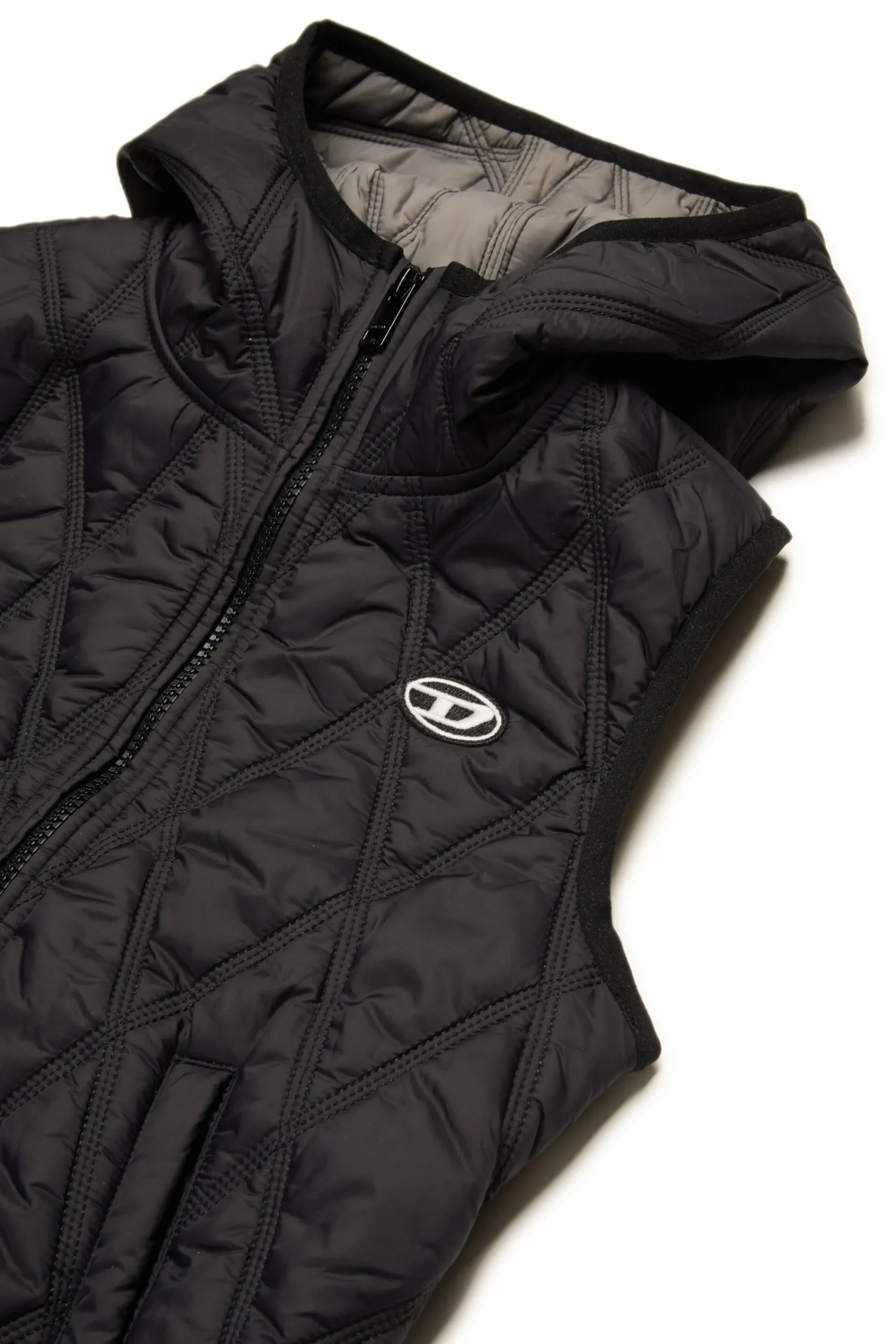 Jackets And Padded Jackets | Jackets And Padded Jackets>DIESEL Diamond quilted lightweight vest black