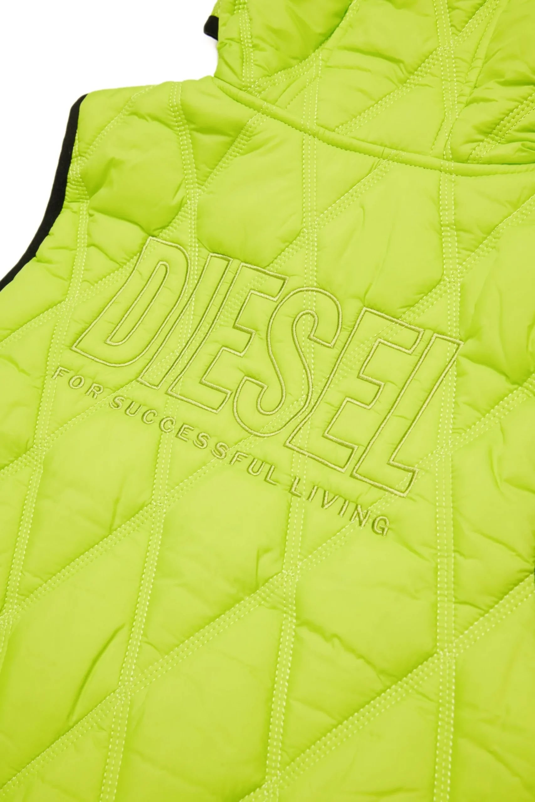 Jackets And Padded Jackets | Jackets And Padded Jackets>DIESEL Diamond quilted lightweight vest slime green