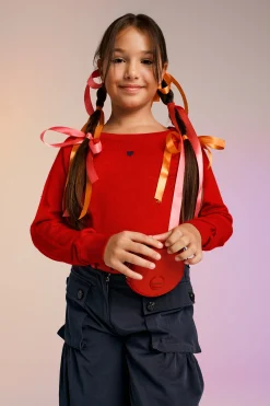 Bags And Backpacks>MAX&Co. Dot bag with patch fiery red