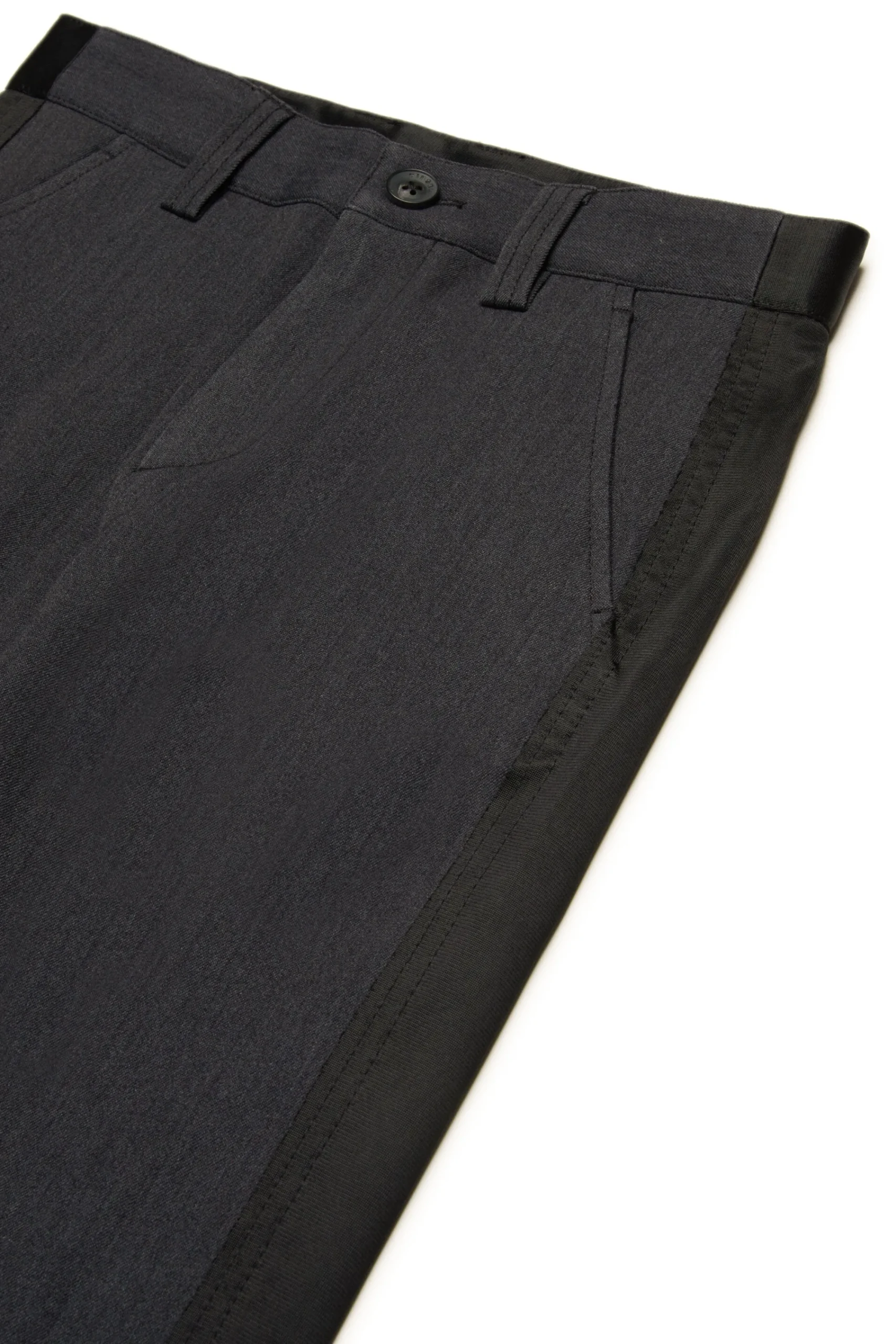 Party Looks | Party Looks>DIESEL Double woven formal pants branded with Oval D logo dark grey