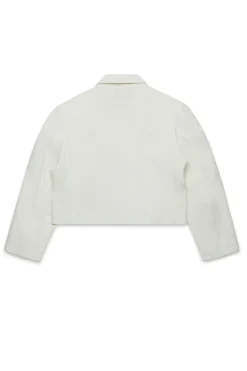 Jackets And Padded Jackets | Party Looks>MAX&Co. Double-breasted cropped blazer jacket antique white
