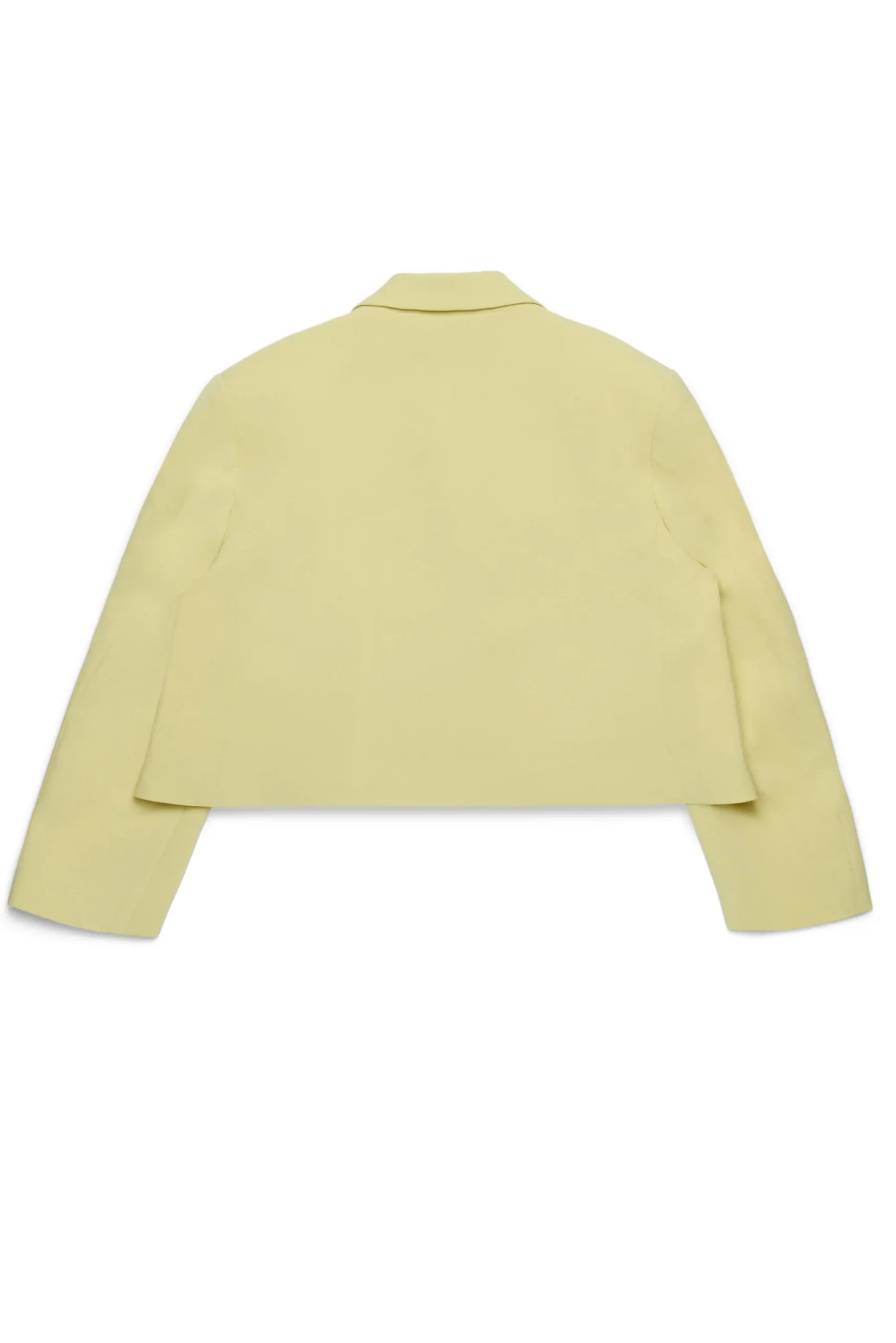 Jackets And Padded Jackets>MAX&Co. Double-breasted cropped blazer jacket cream yellow