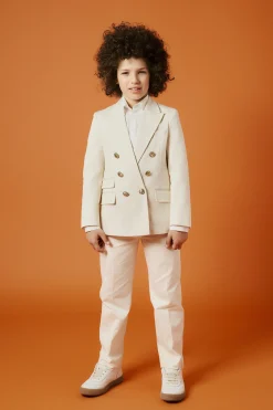 Jackets And Padded Jackets | Jackets And Padded Jackets>DSQUARED2 Double-breasted twill jacket off white