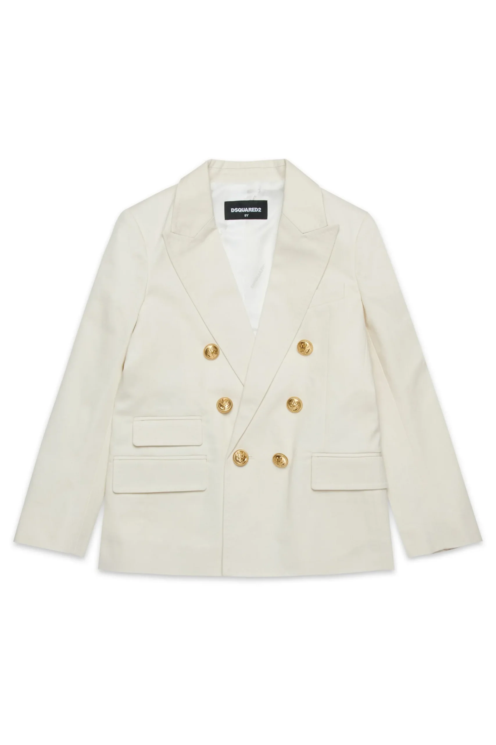 Jackets And Padded Jackets | Jackets And Padded Jackets>DSQUARED2 Double-breasted twill jacket off white
