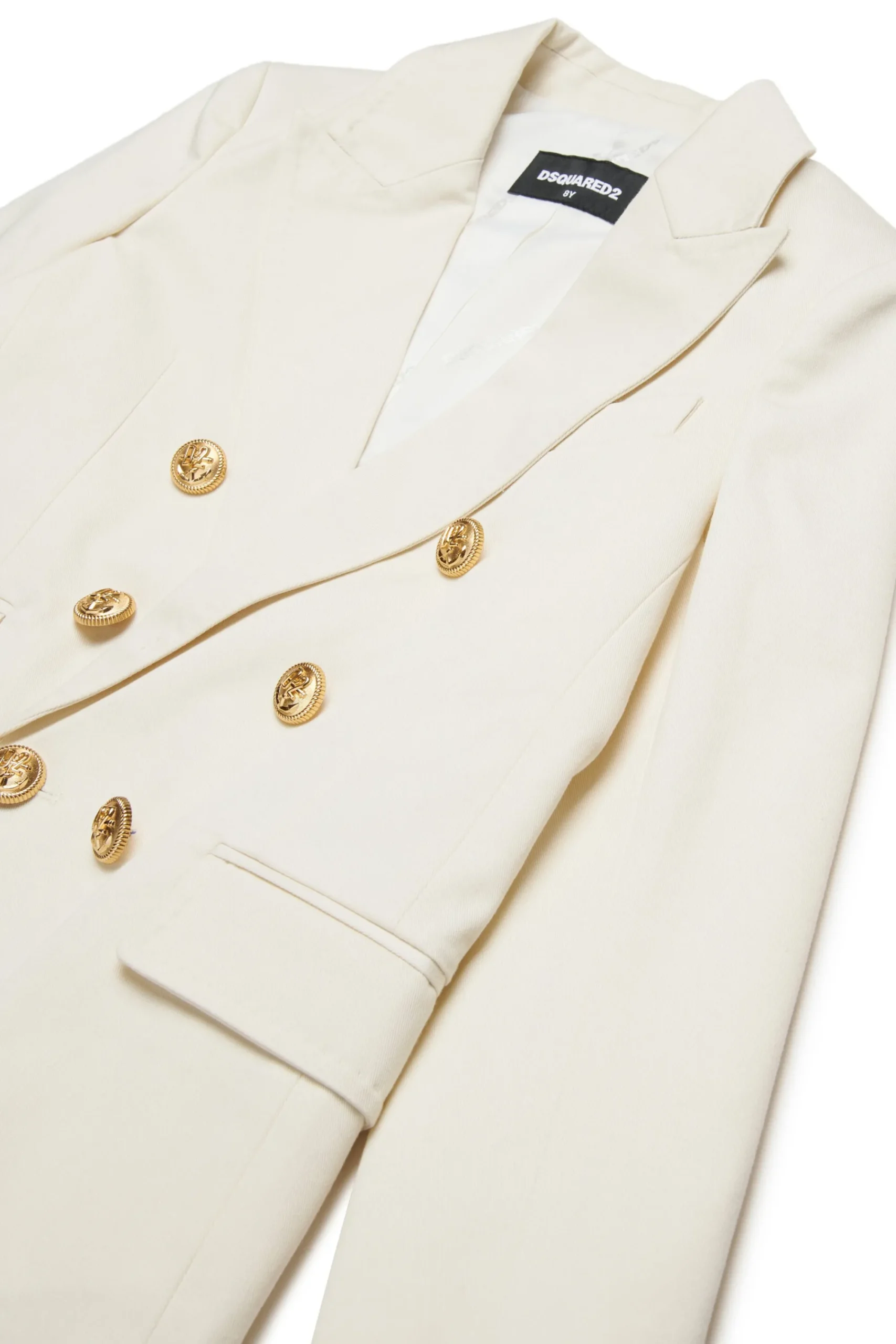Jackets And Padded Jackets | Jackets And Padded Jackets>DSQUARED2 Double-breasted twill jacket off white