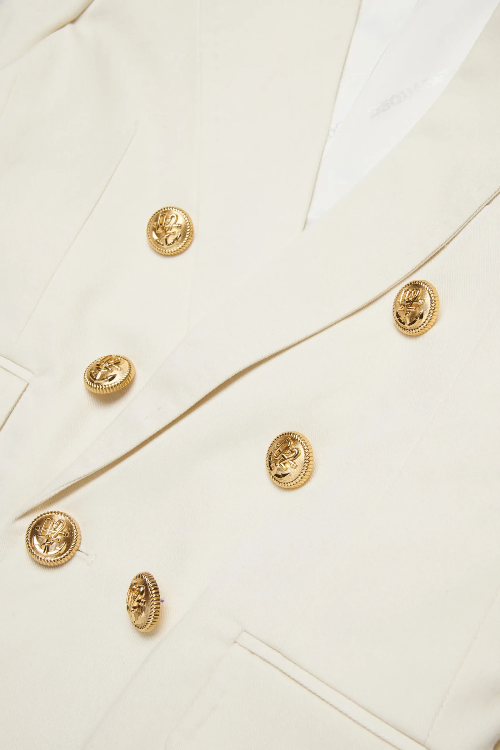 Jackets And Padded Jackets | Jackets And Padded Jackets>DSQUARED2 Double-breasted twill jacket off white