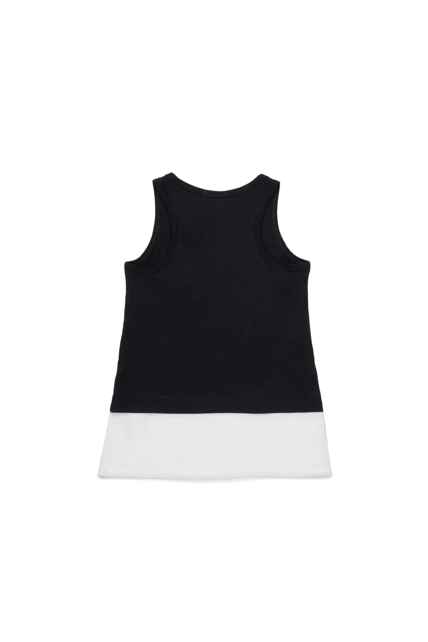 T-Shirts>N°21 Double-layer sleeveless T-shirt black