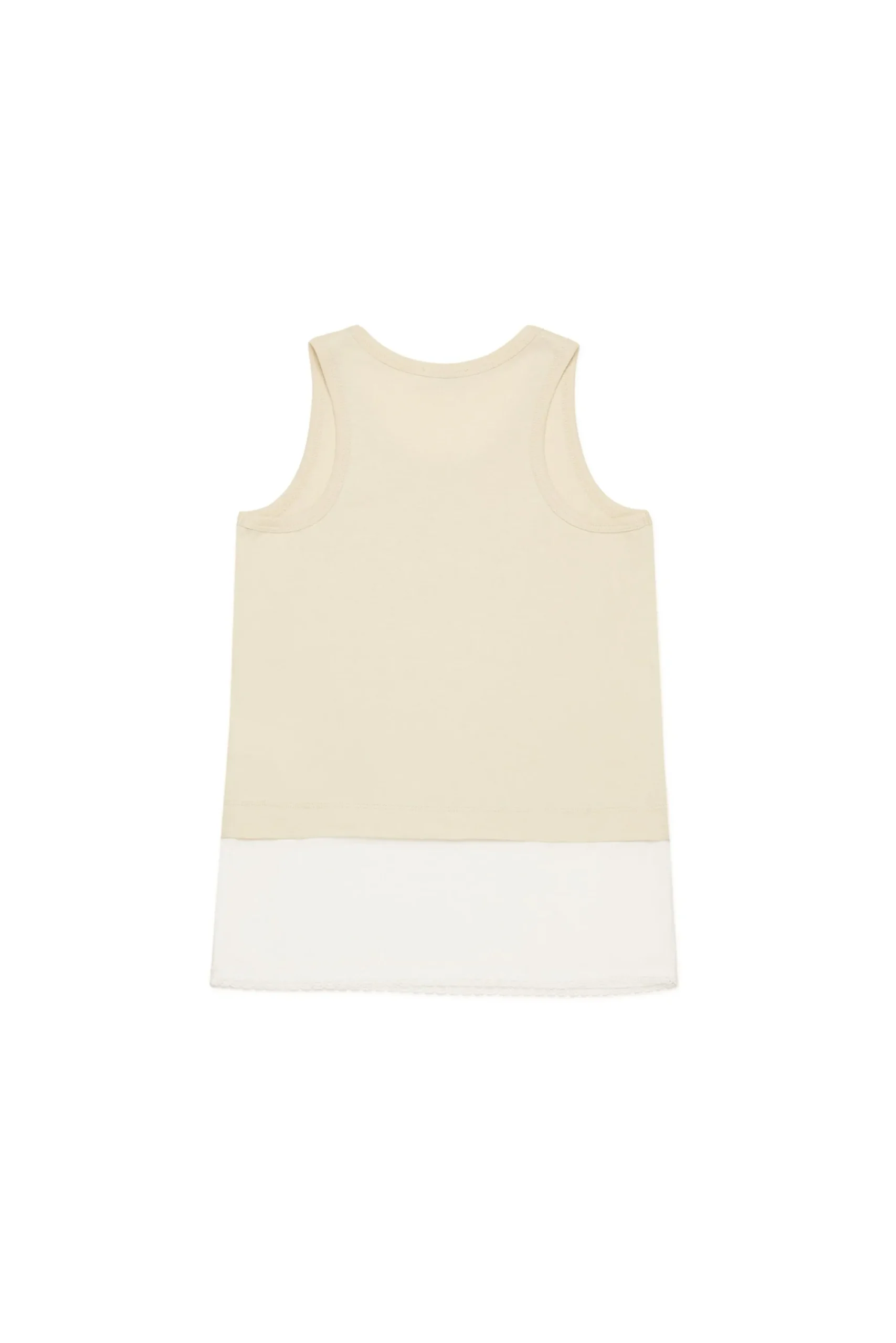 T-Shirts>N°21 Double-layer sleeveless T-shirt creamy white
