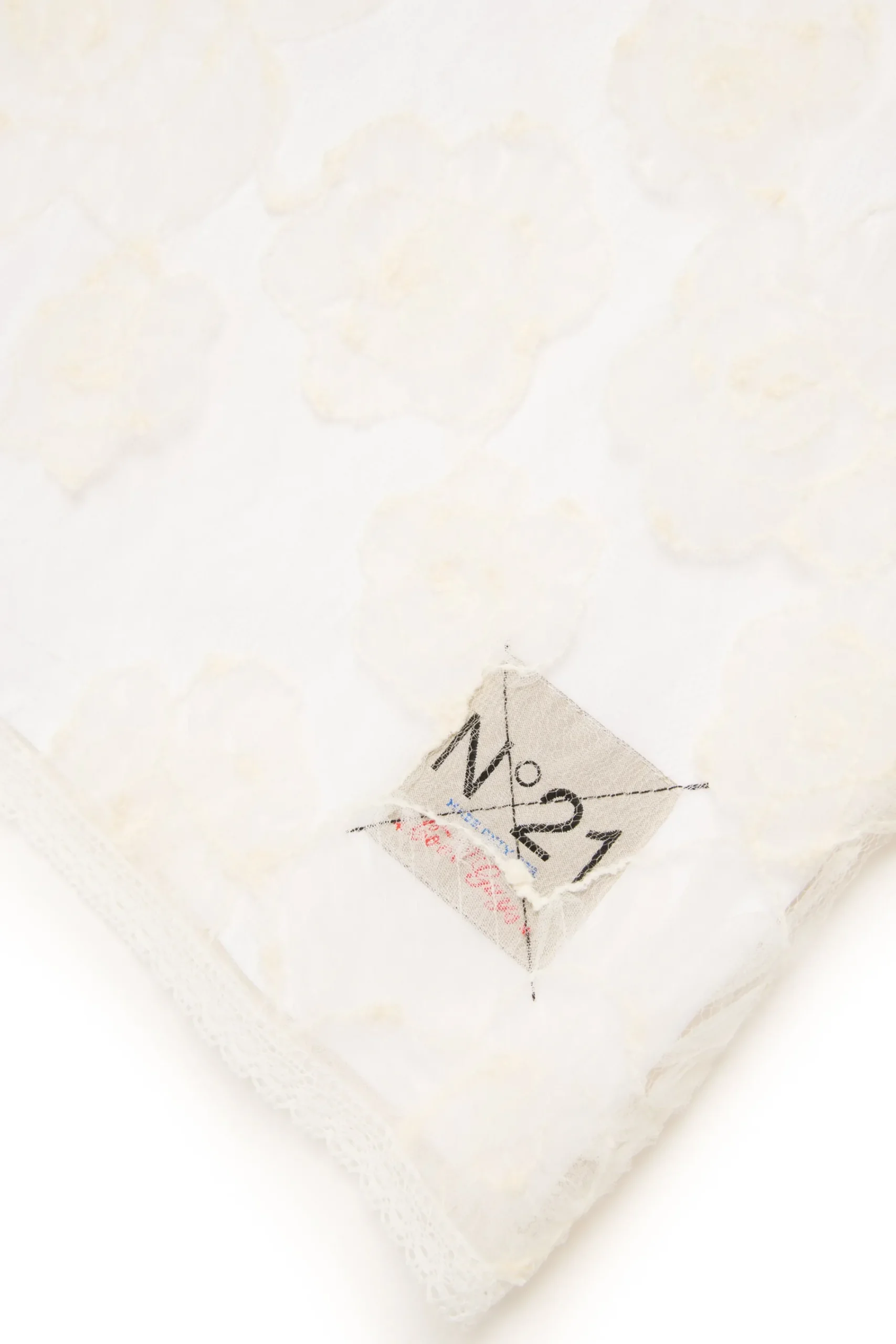 Dresses>N°21 Dress with embroidered organza flowers creamy white