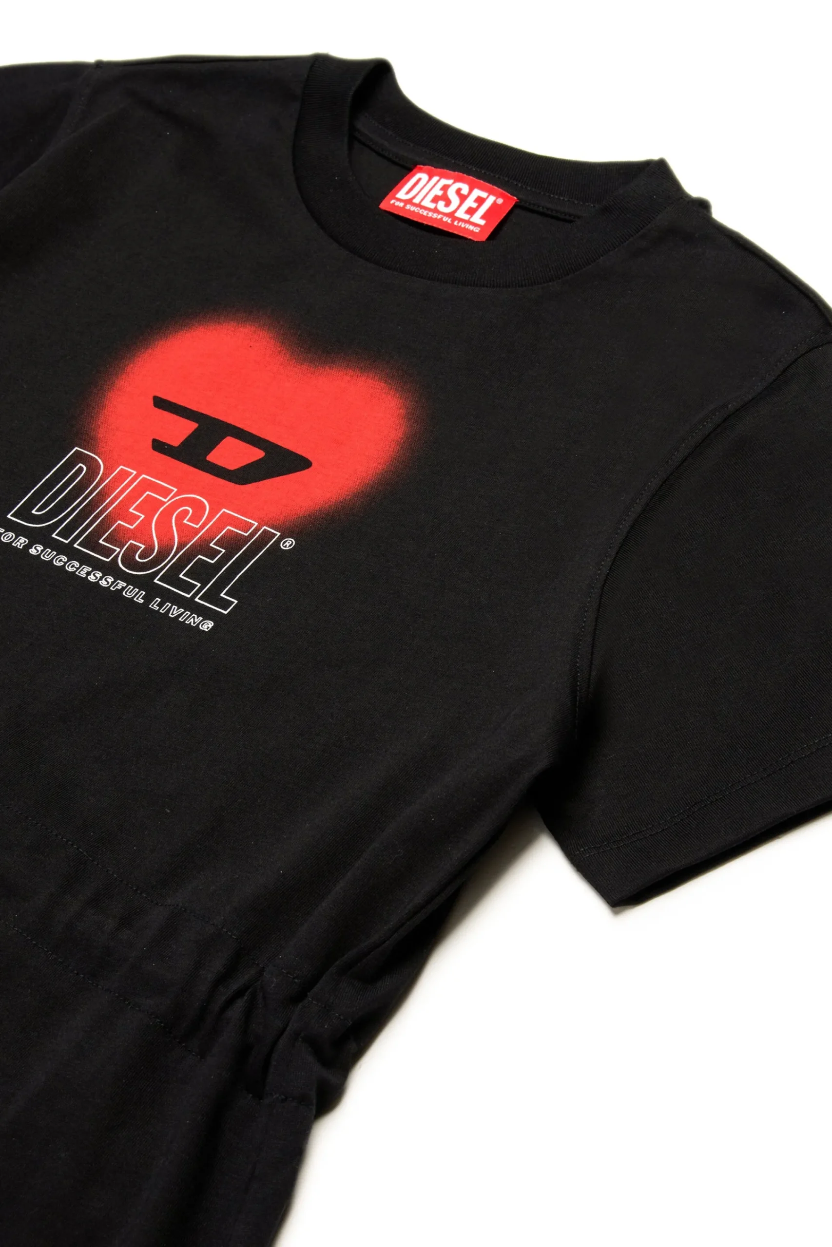 Dresses>DIESEL Dress with heart graphics black