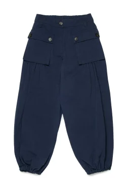 Pants>MAX&Co. Drill cargo pants bluette
