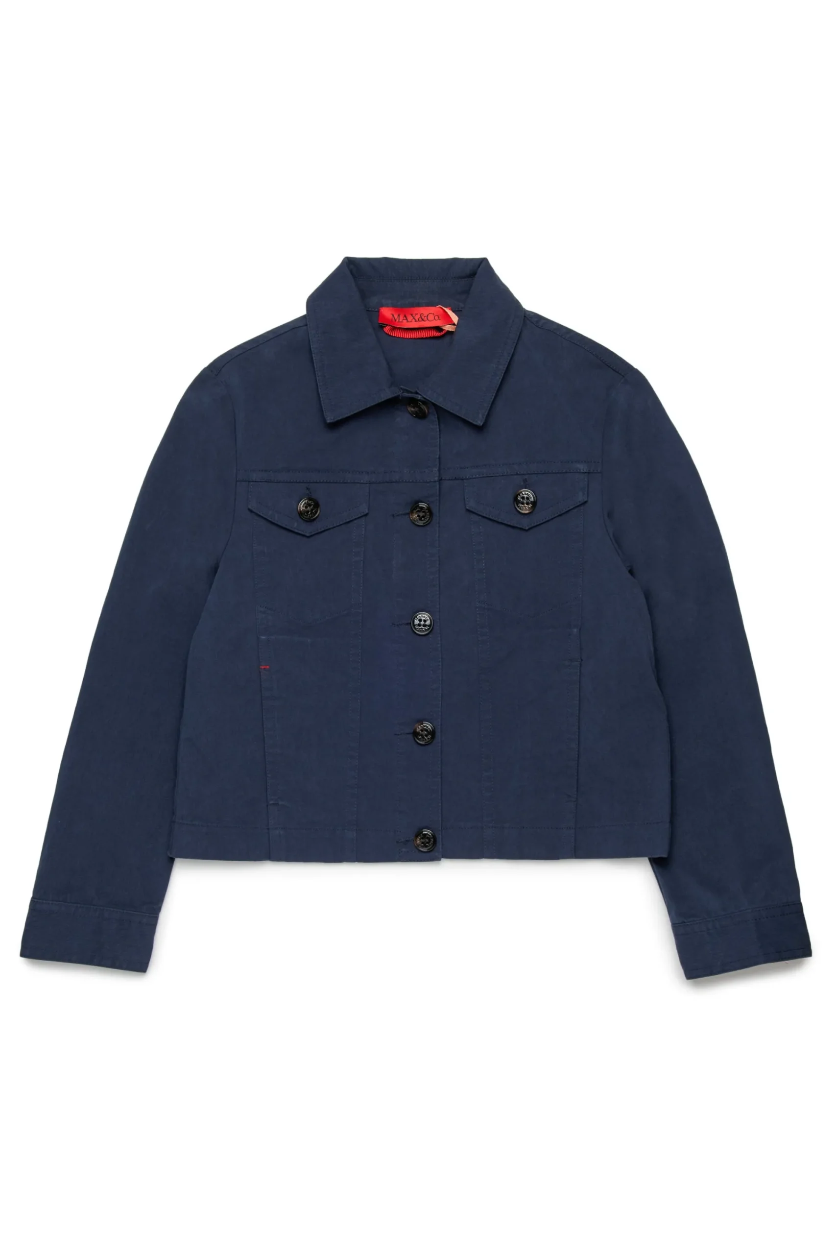 Jackets And Padded Jackets>MAX&Co. Drill trucker jacket bluette