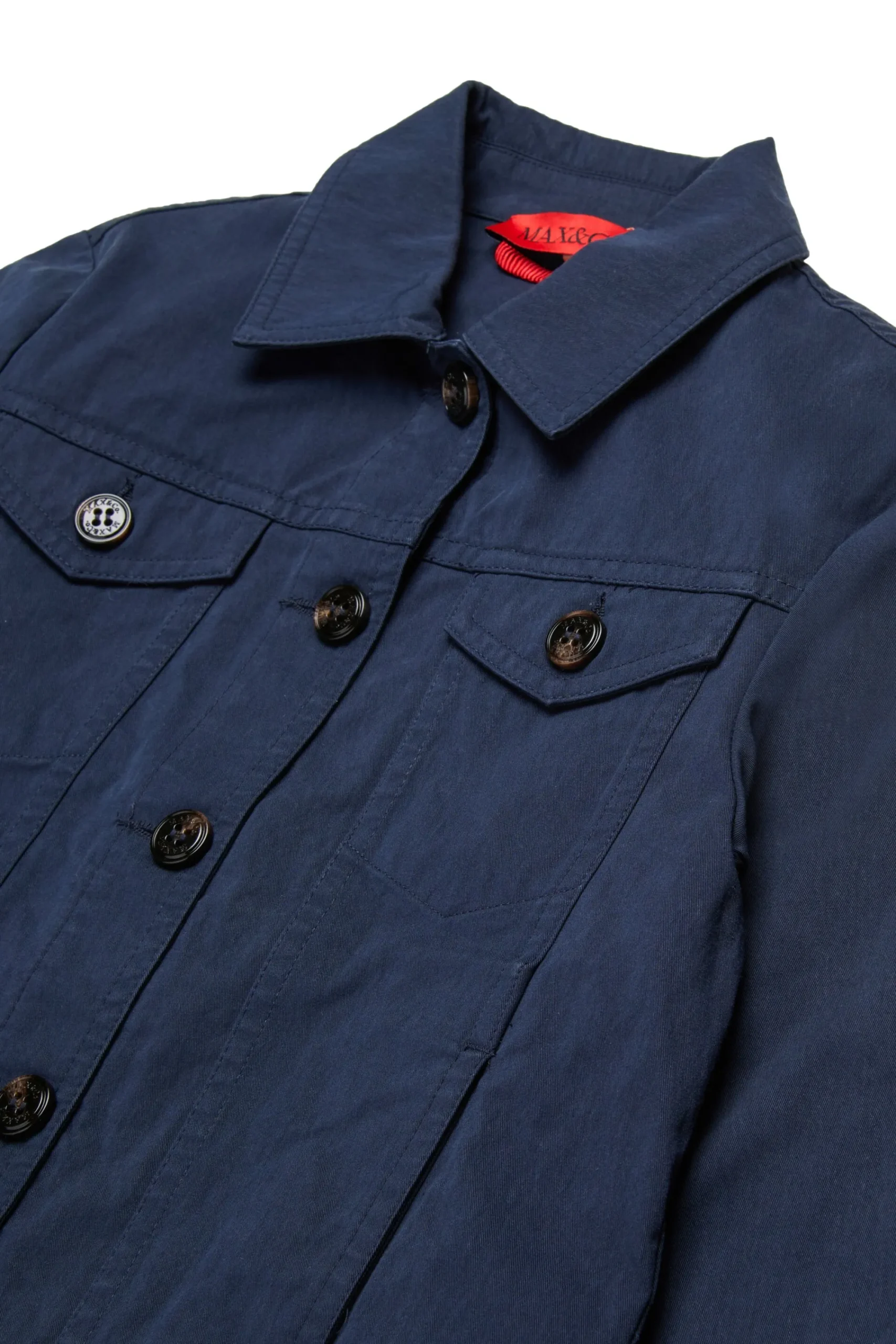 Jackets And Padded Jackets>MAX&Co. Drill trucker jacket bluette