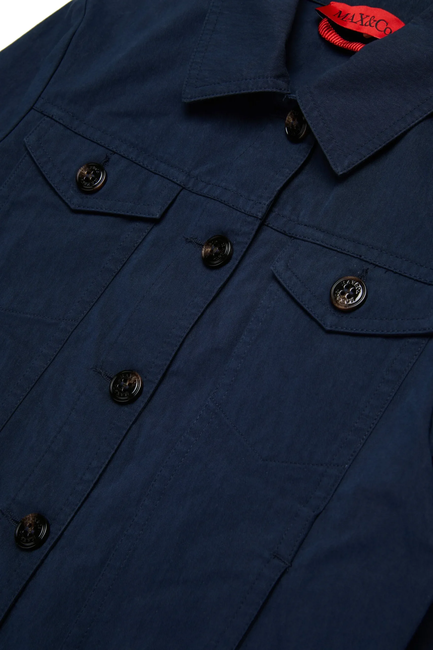 Jackets And Padded Jackets>MAX&Co. Drill trucker jacket bluette