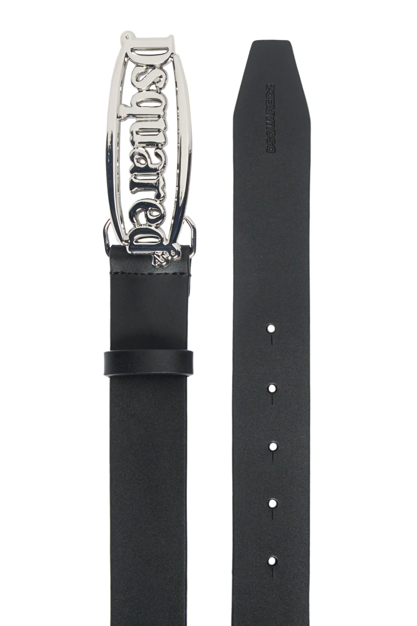 Belts>DSQUARED2 leather belt with buckle black