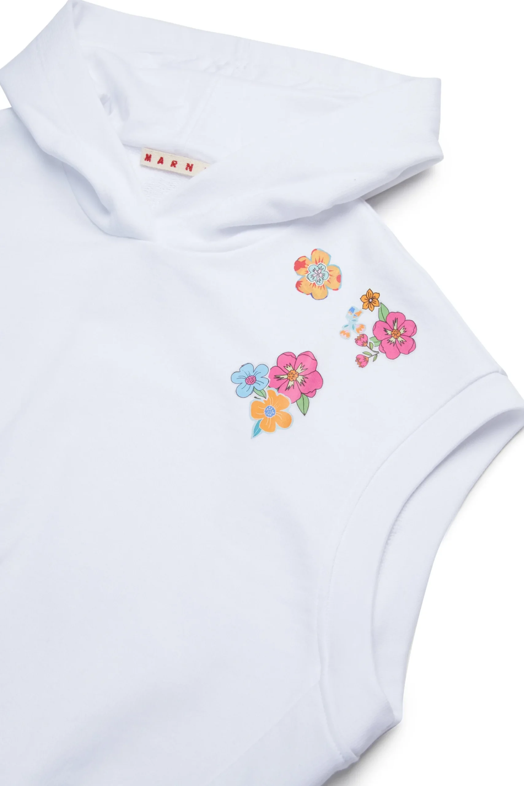 Sweatshirts>MARNI Egg shape sweatshirt with flowers white