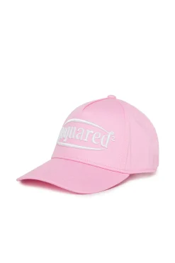 Hats And Caps | Logomania>DSQUARED2 Embroidered logo baseball cap minnie pink