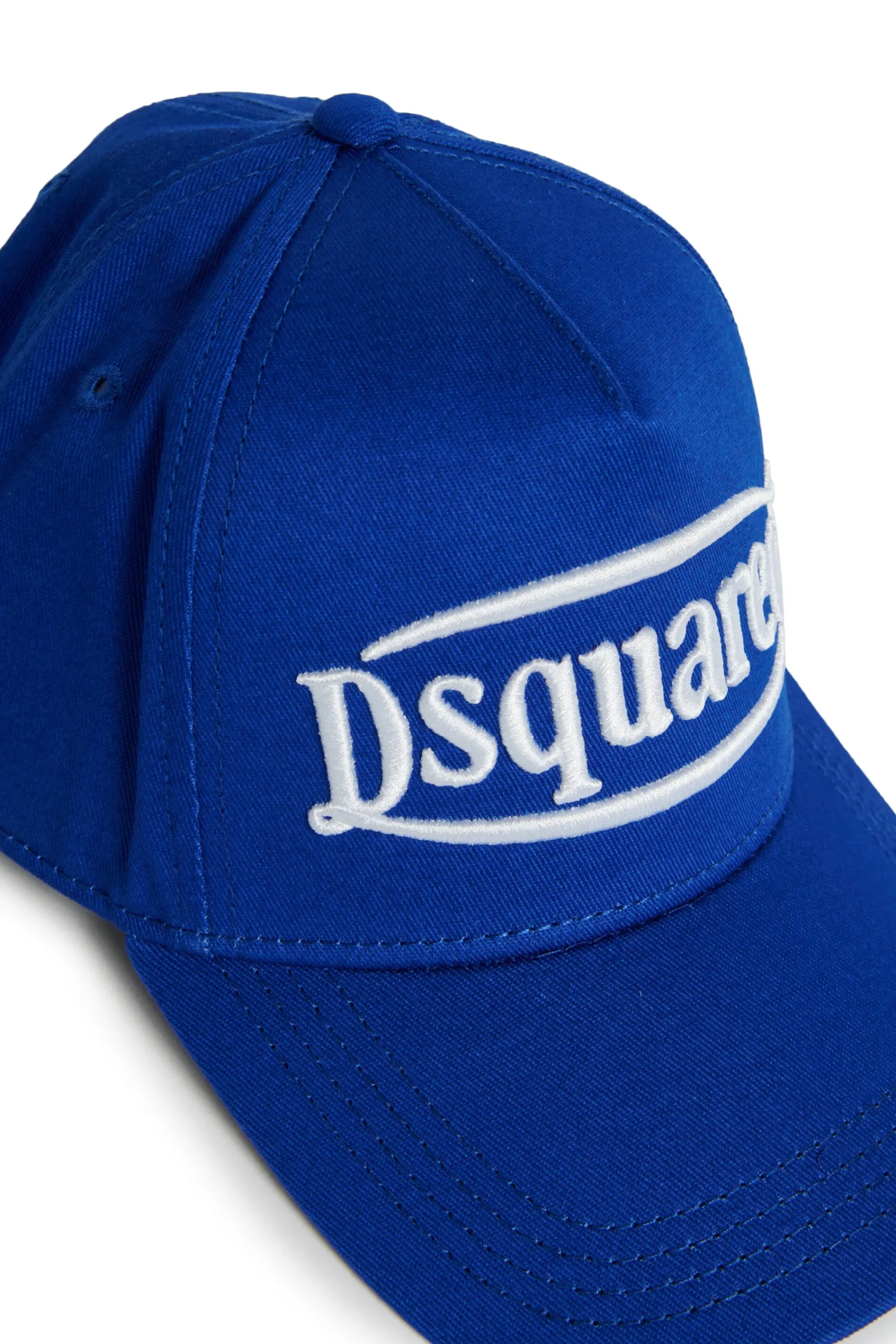Hats And Caps | Logomania>DSQUARED2 Embroidered logo baseball cap blue surf the web