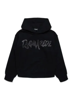 Sweatshirts | Logomania>DSQUARED2 Evening sweatshirt with branded logo black