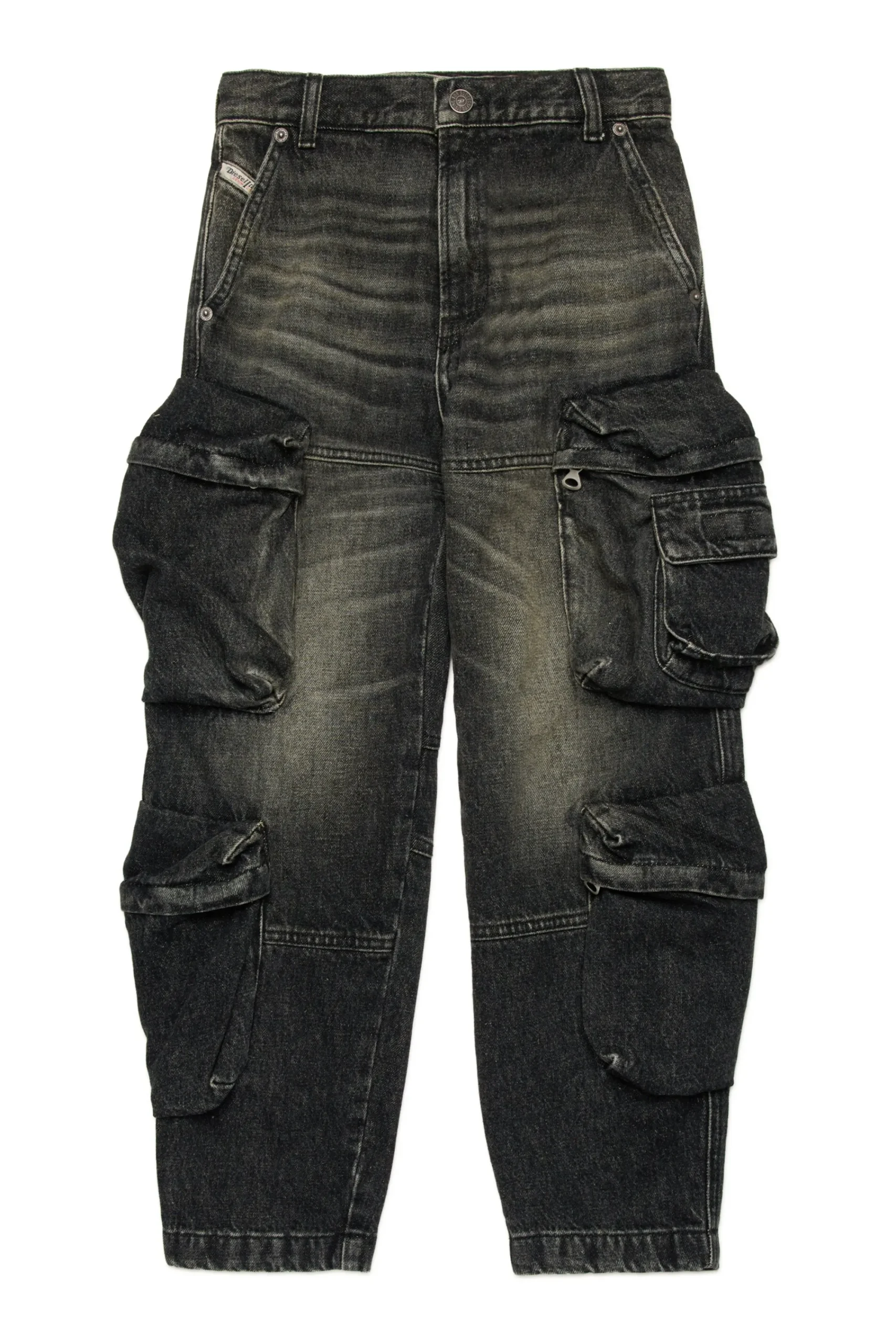 Denim-Mania | Denim-Mania>DIESEL Faded black straight jeans - D-Fish Denim Black