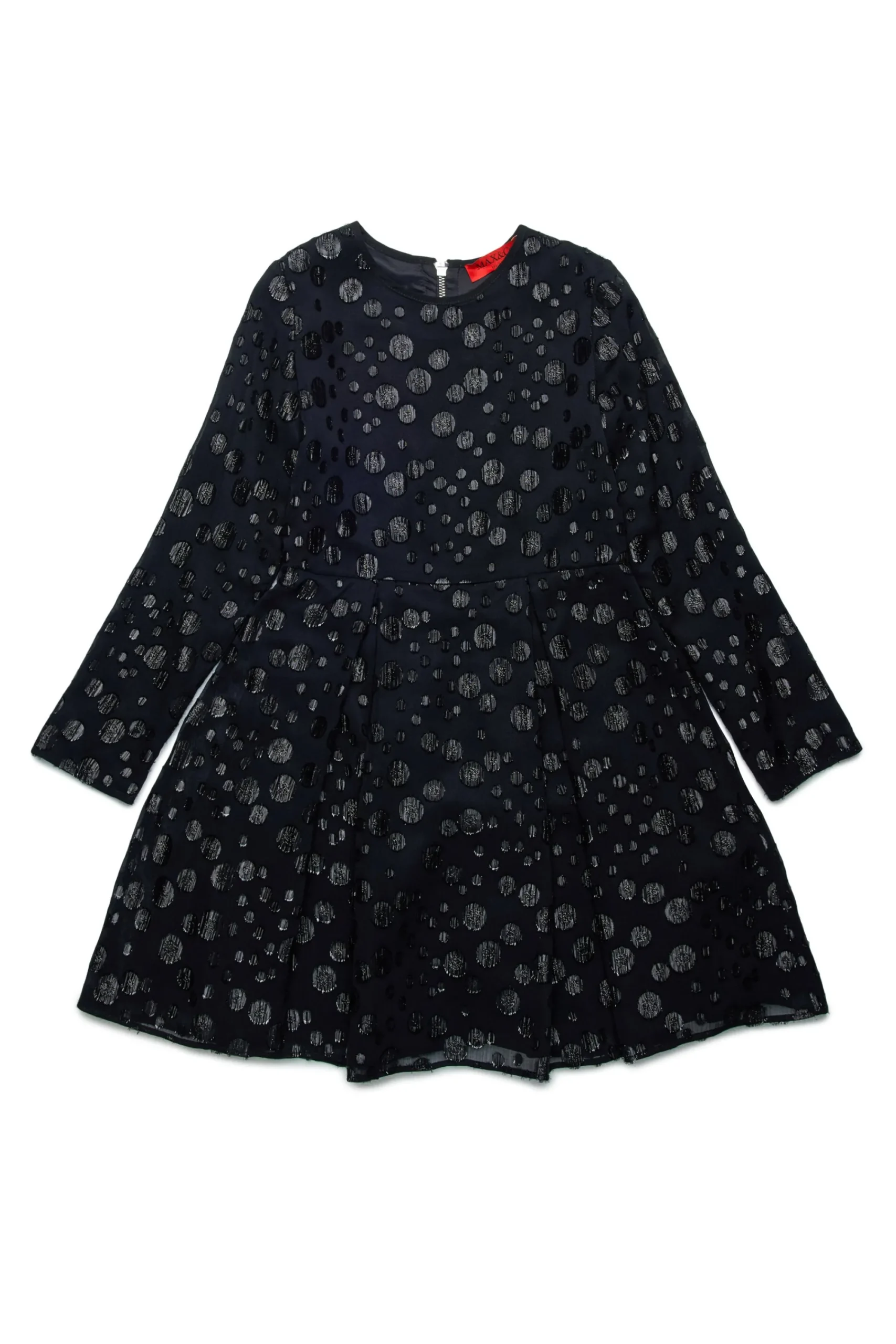Dresses>MAX&Co. Fil coupé party dress with lurex polka dots black