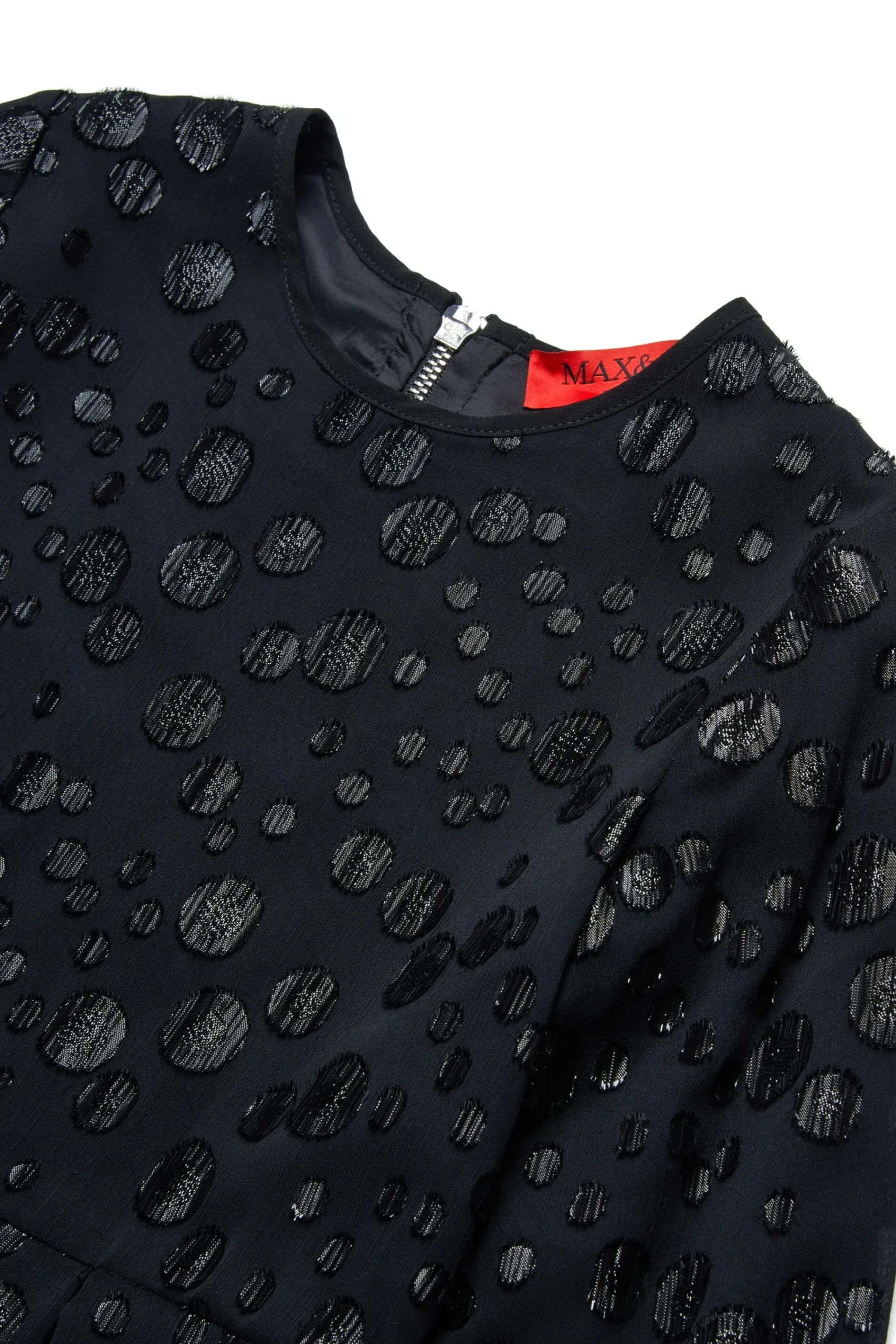 Dresses>MAX&Co. Fil coupé party dress with lurex polka dots black
