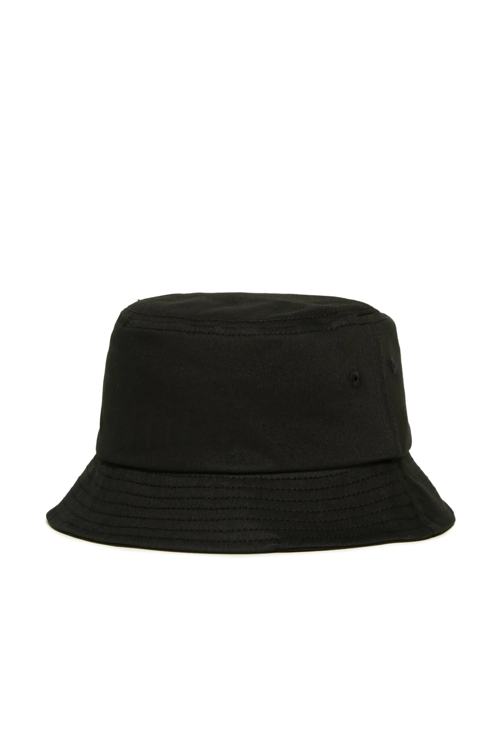 Hats And Caps | Oval D By Diesel>DIESEL Fisherman hat in gabardine branded with Oval D logo black