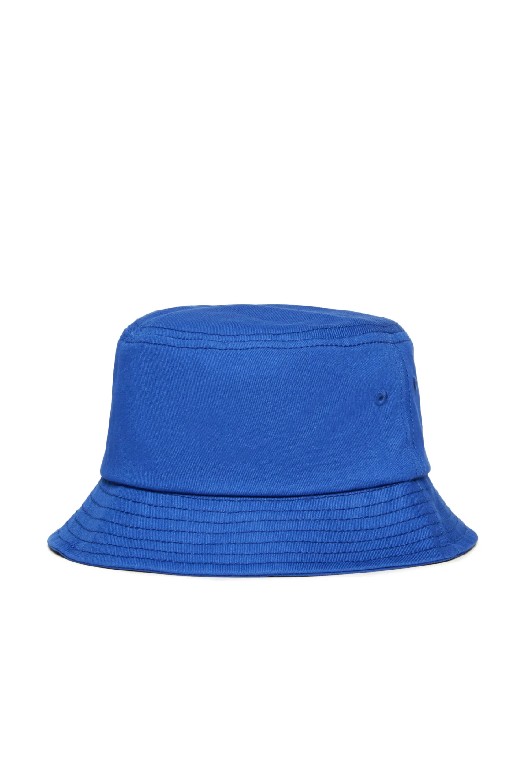 Hats And Caps | Oval D By Diesel>DIESEL Fisherman hat in gabardine branded with Oval D logo bright bluette